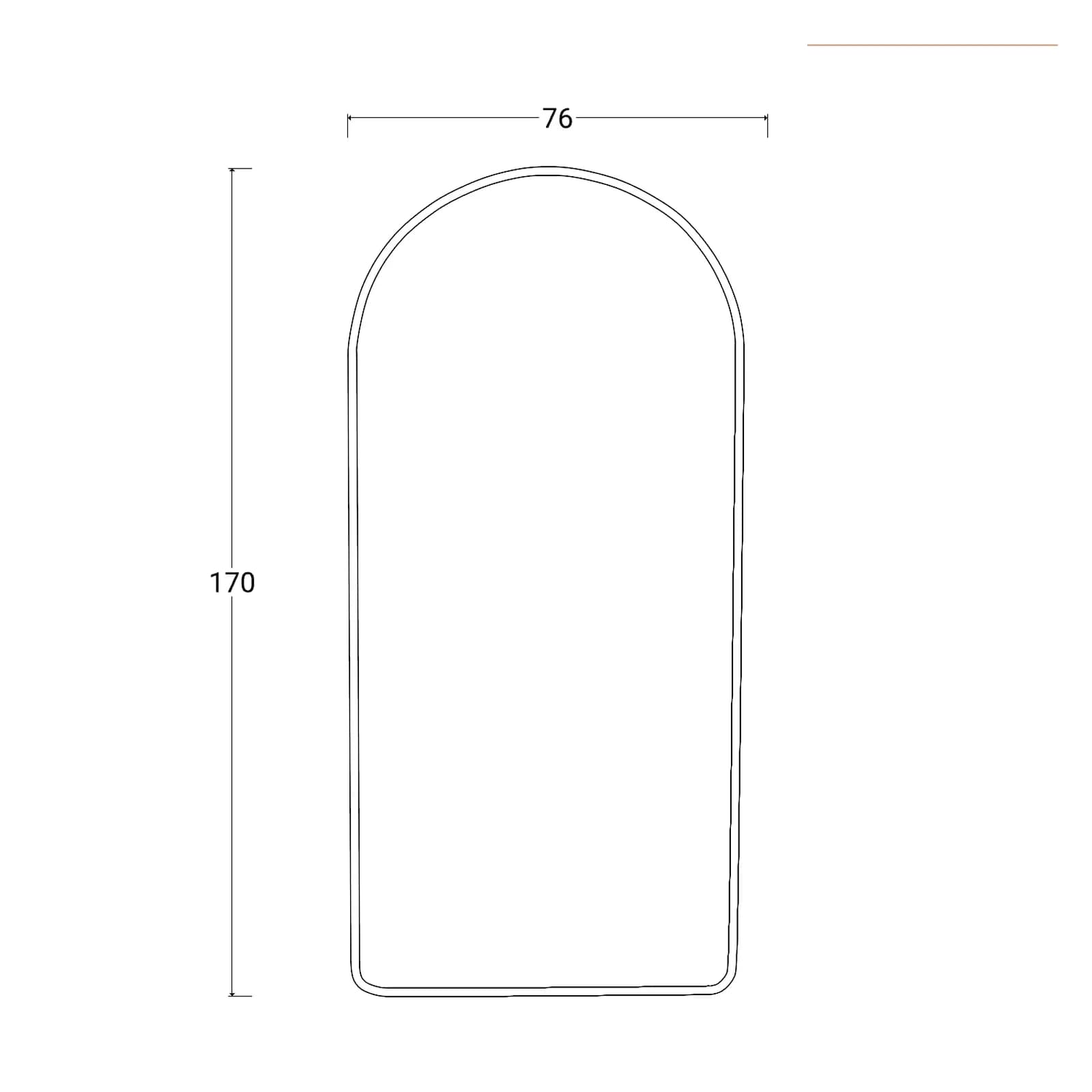 Specchio da parete 76x170h cm con cornice nera - Paremi
