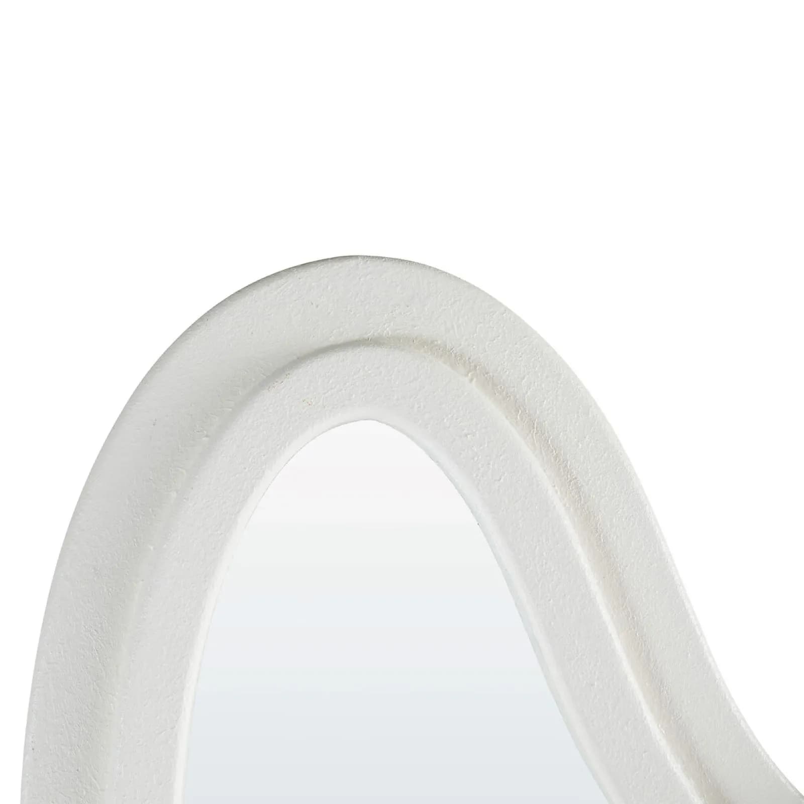 Specchio da terra o sospeso 160h cm in legno bianco effetto pietra