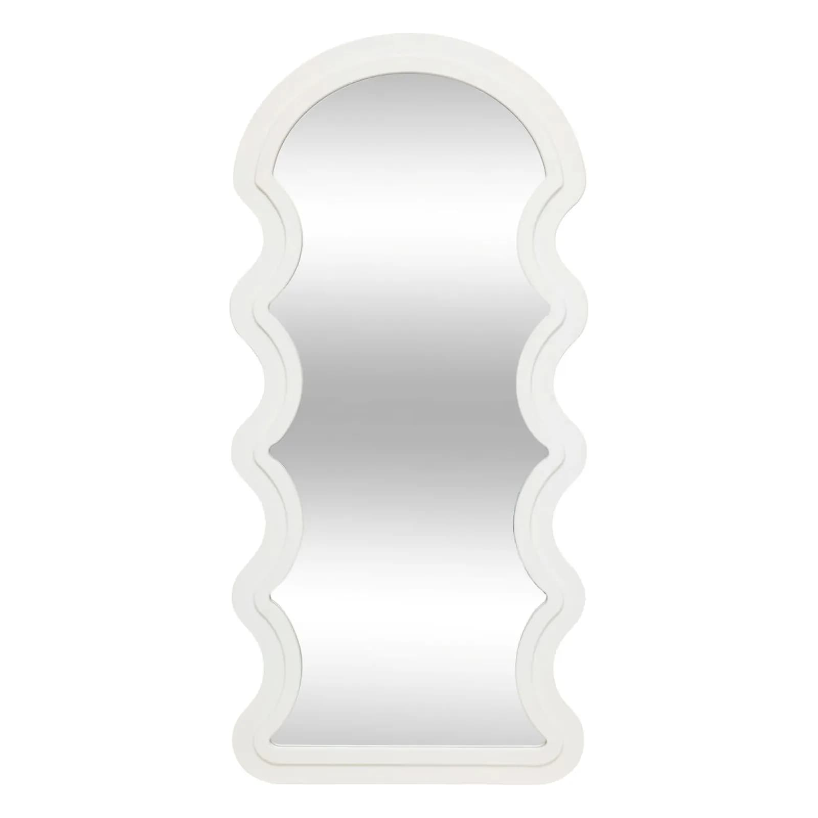 Specchio da interno 54x114h cm in legno bianco