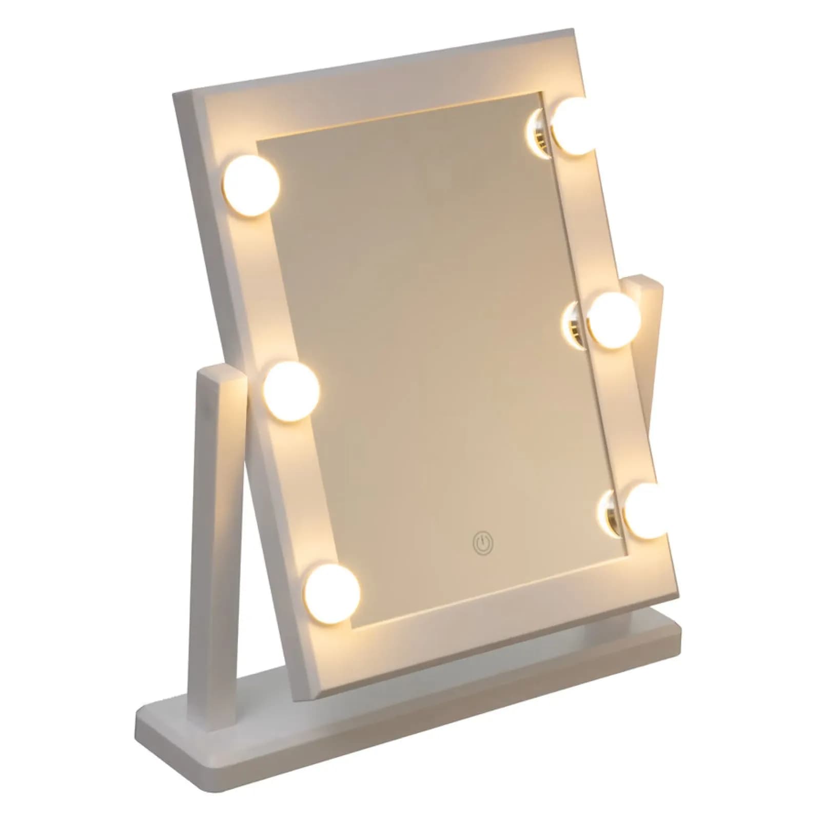 Specchio LED da trucco 40h cm bianco a luce fredda e calda