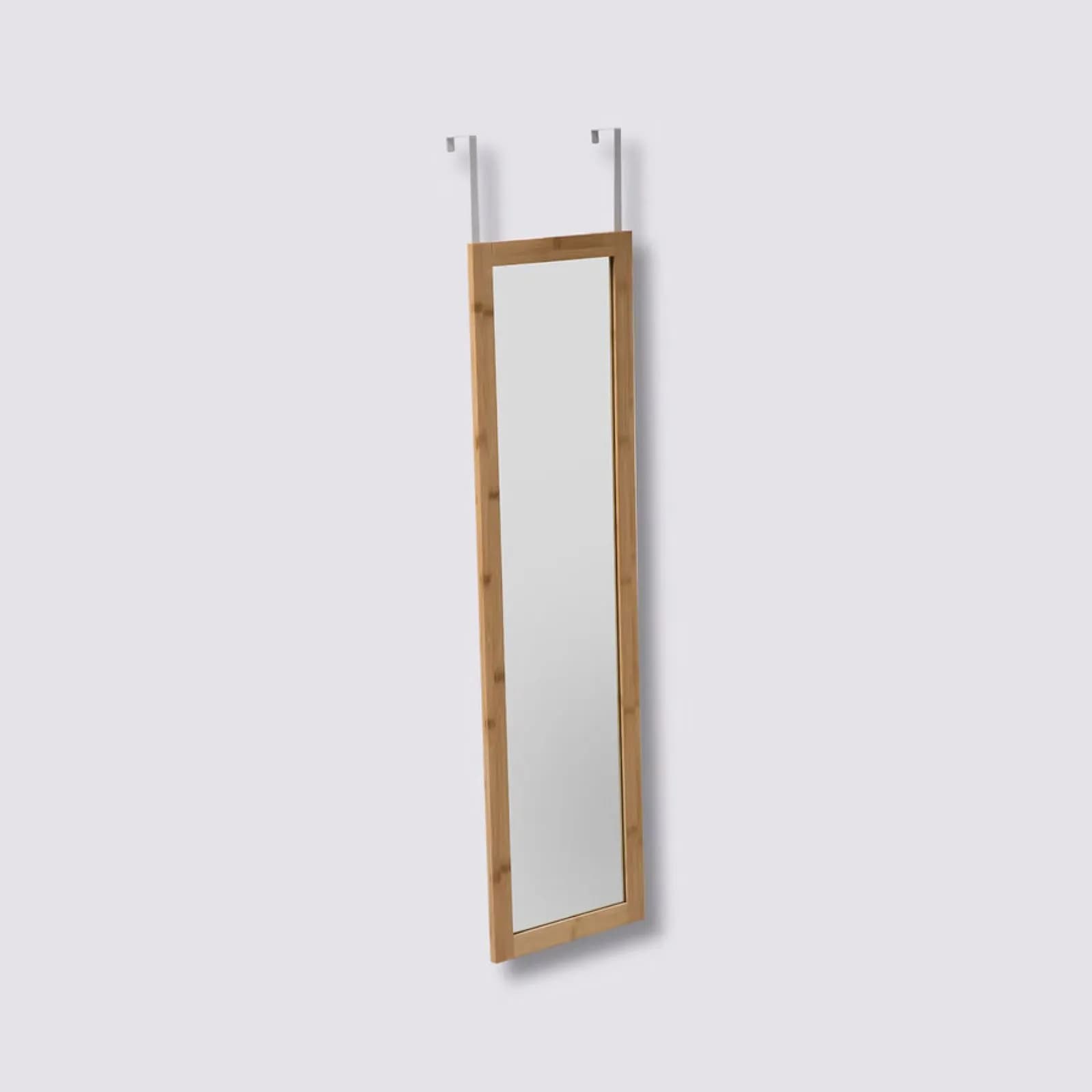 Specchio per porta 35x125h cm in legno di bambù naturale