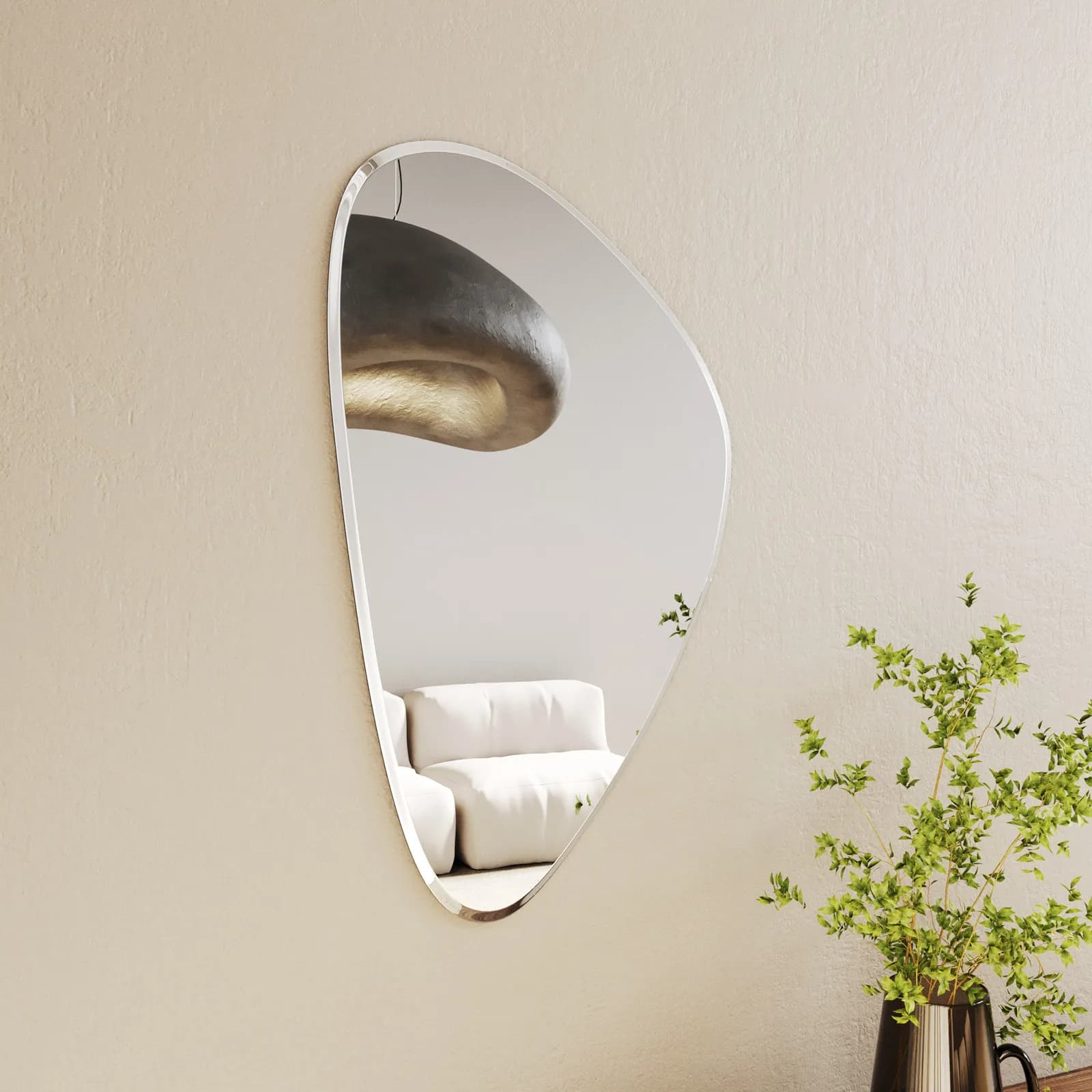 Specchio reversibile 46x78 cm con cornice - Yvette