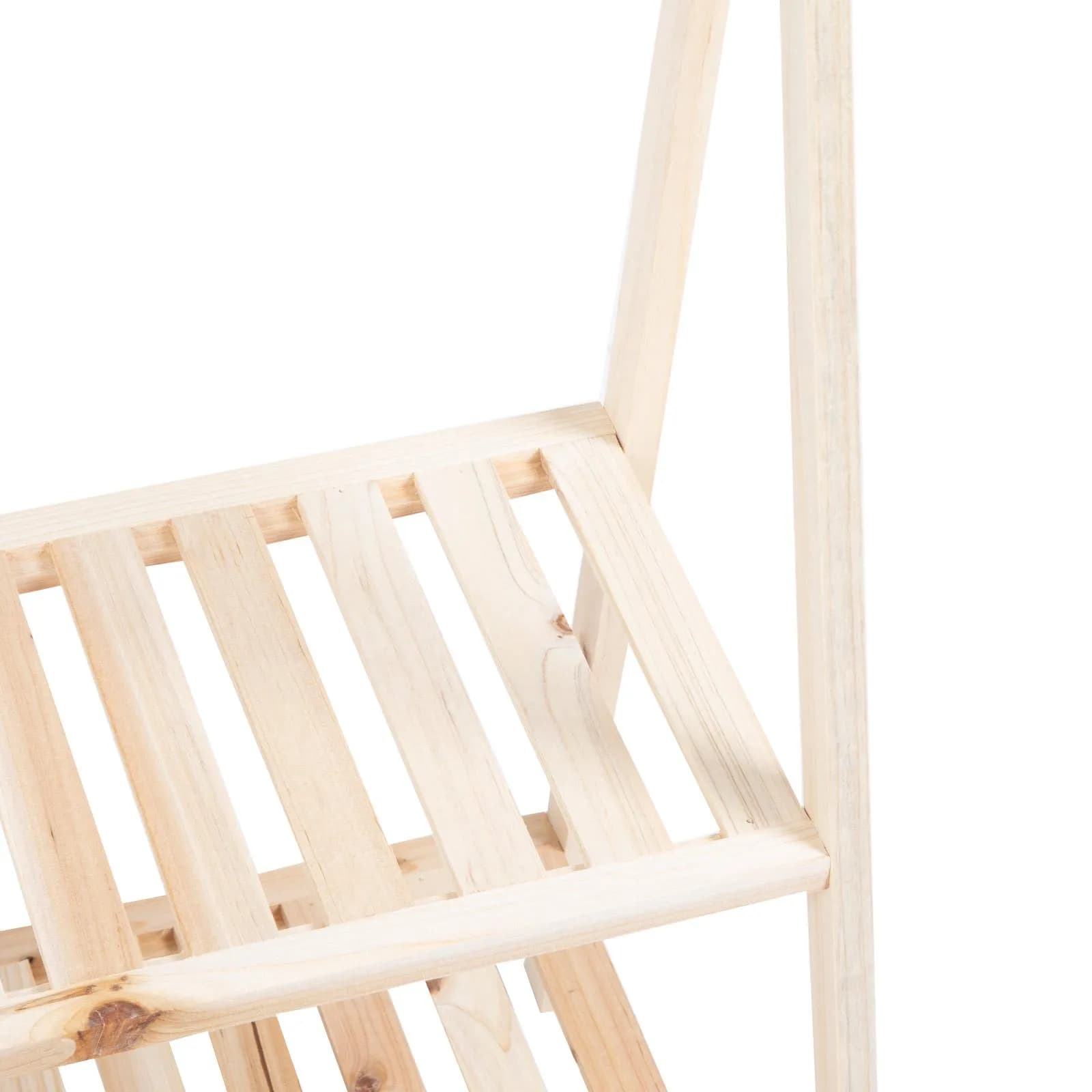 Appendiabiti 75x160h cm legno con bastone e ripiani - Grace