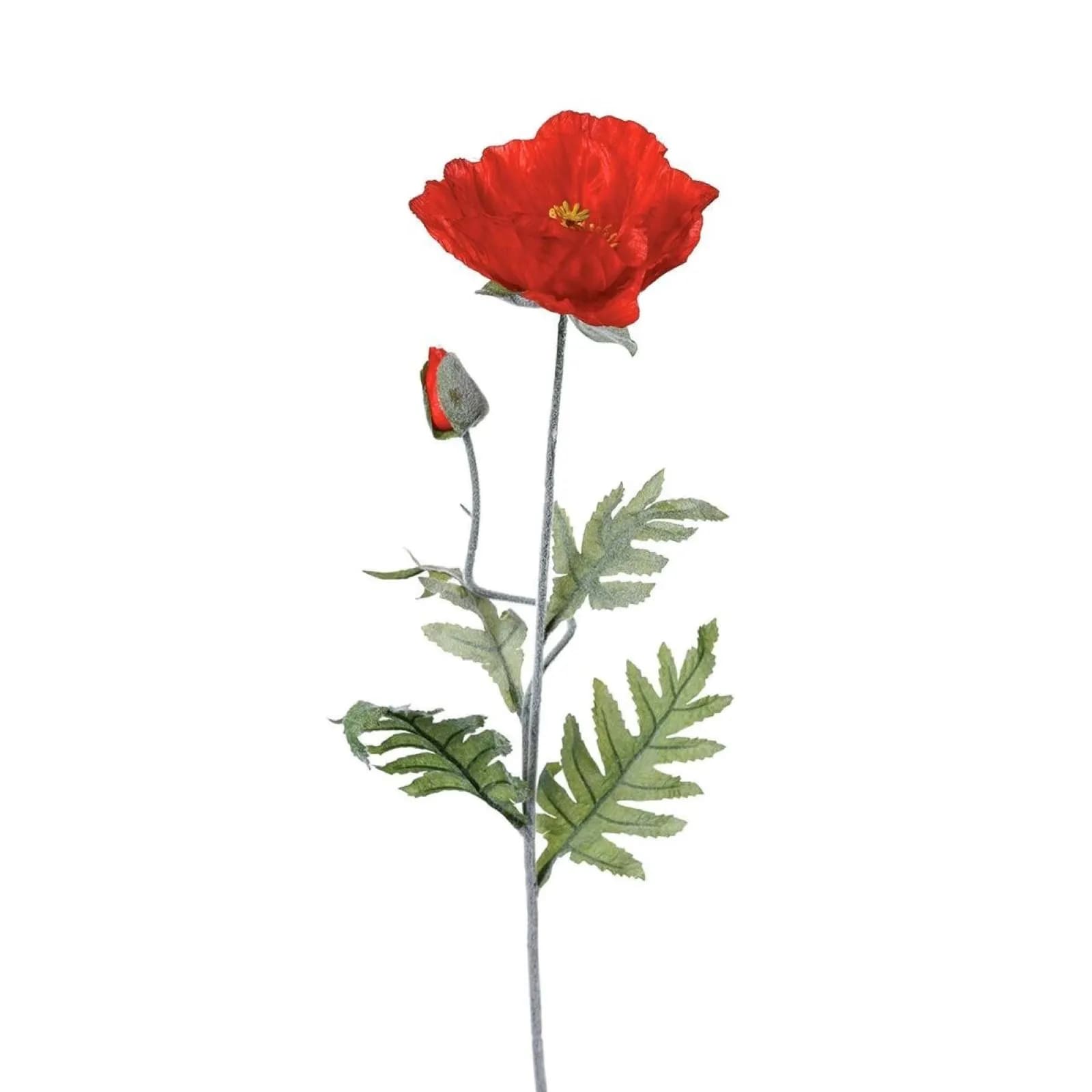 Stelo di papavero artificiale 70h cm rosso