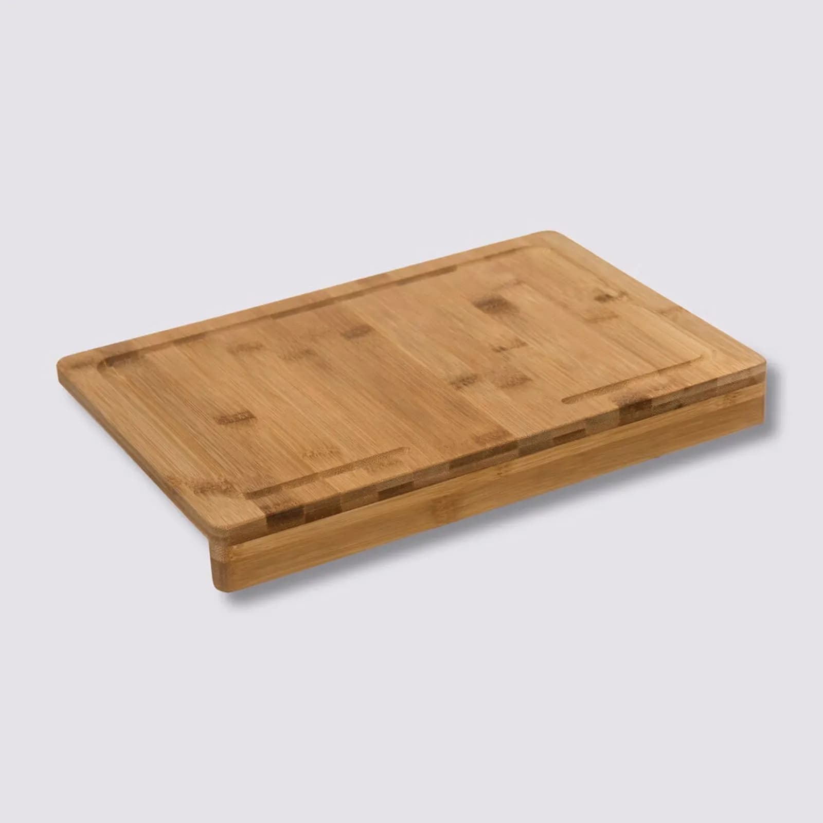 Tagliere 35x24 cm in bambù naturale con scanalatura di raccolta dei liquidi