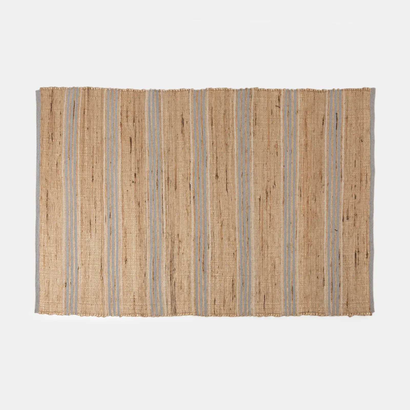 Tappeto da interno 120x180 cm in cotone e juta naturale grigio intrecciato