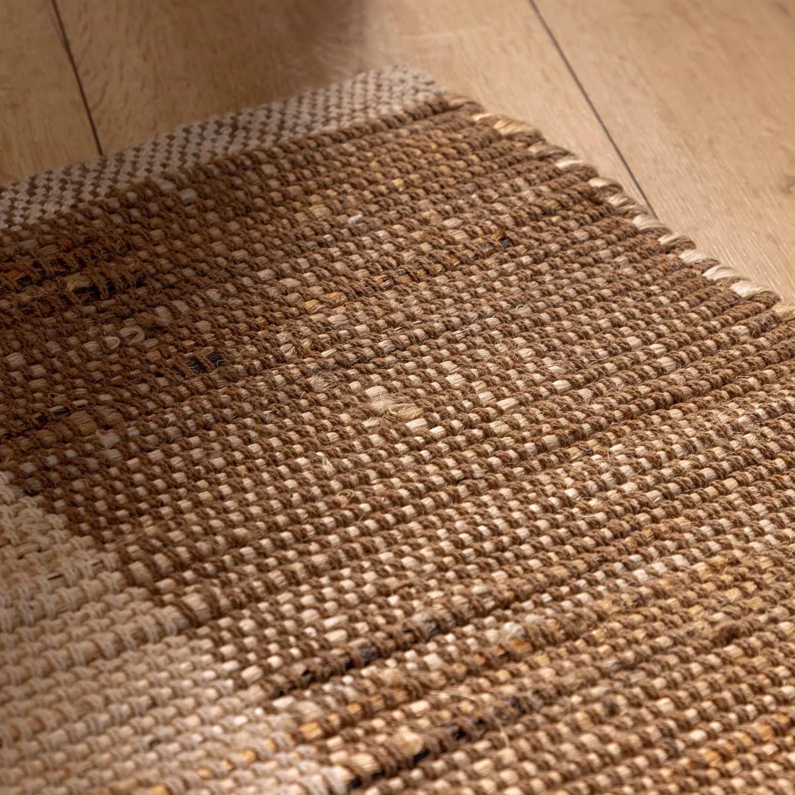 Tappeto 170x120 cm in juta e cotone naturale