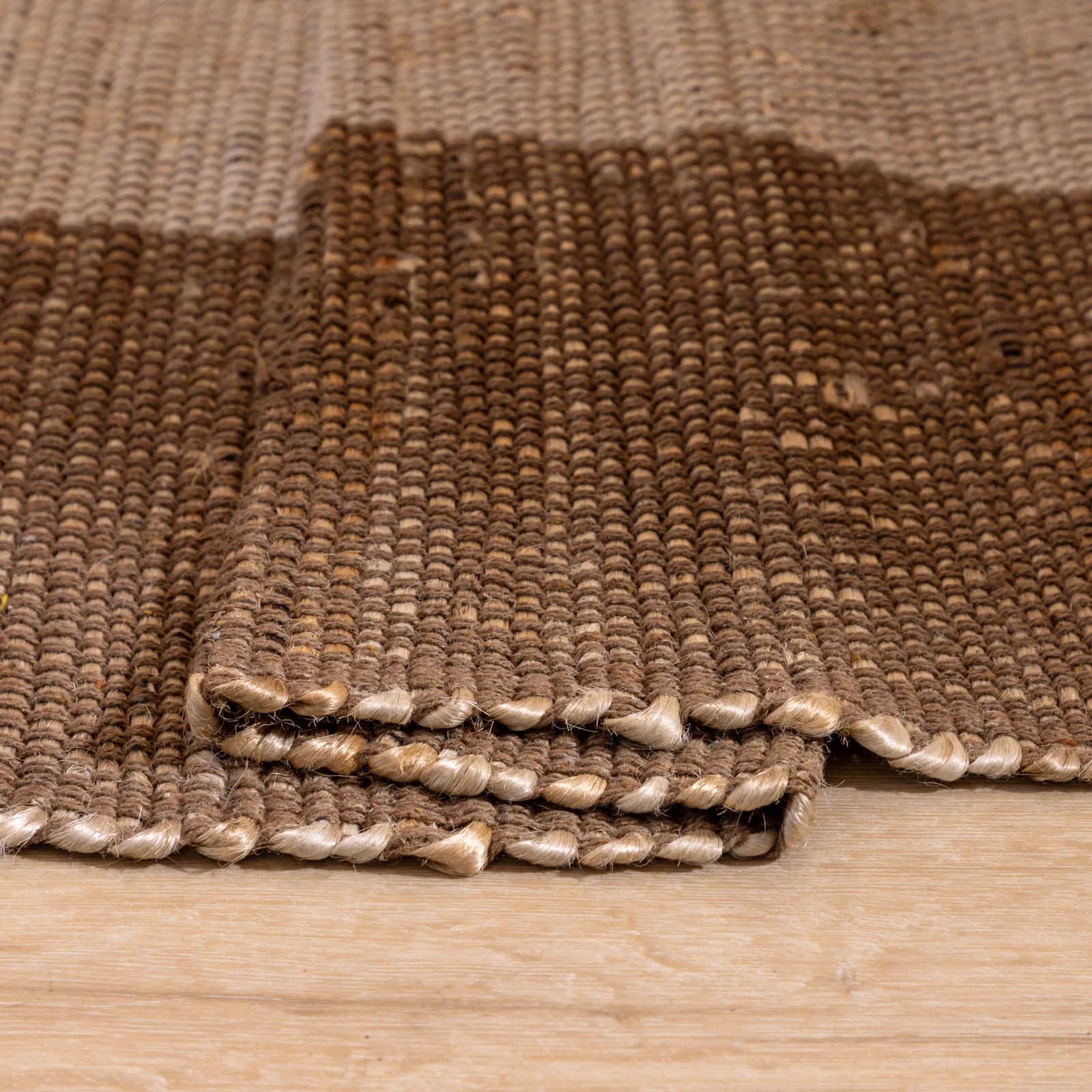 Tappeto 170x120 cm in juta e cotone naturale