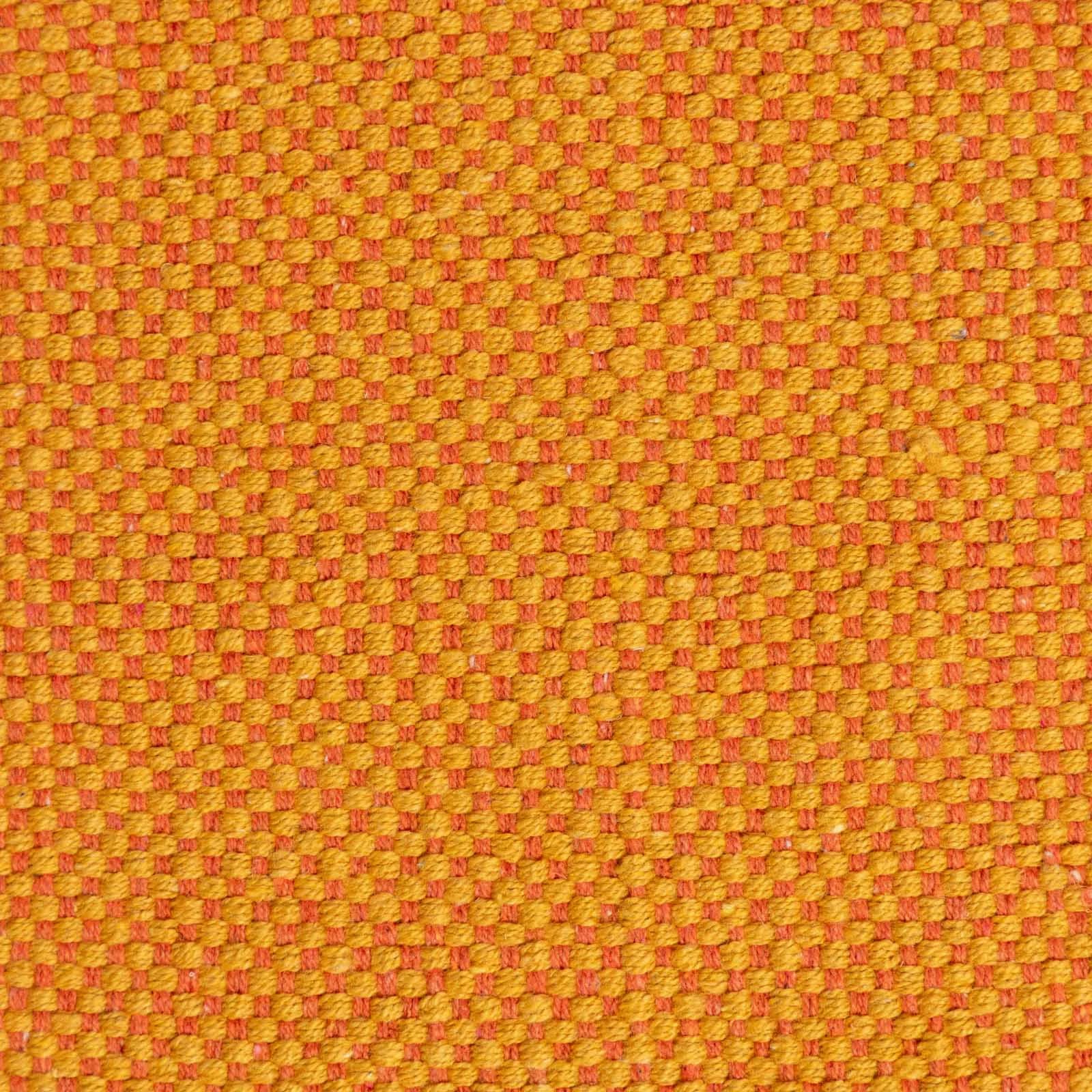 Tappeto 60x90 cm in cotone senape con frange