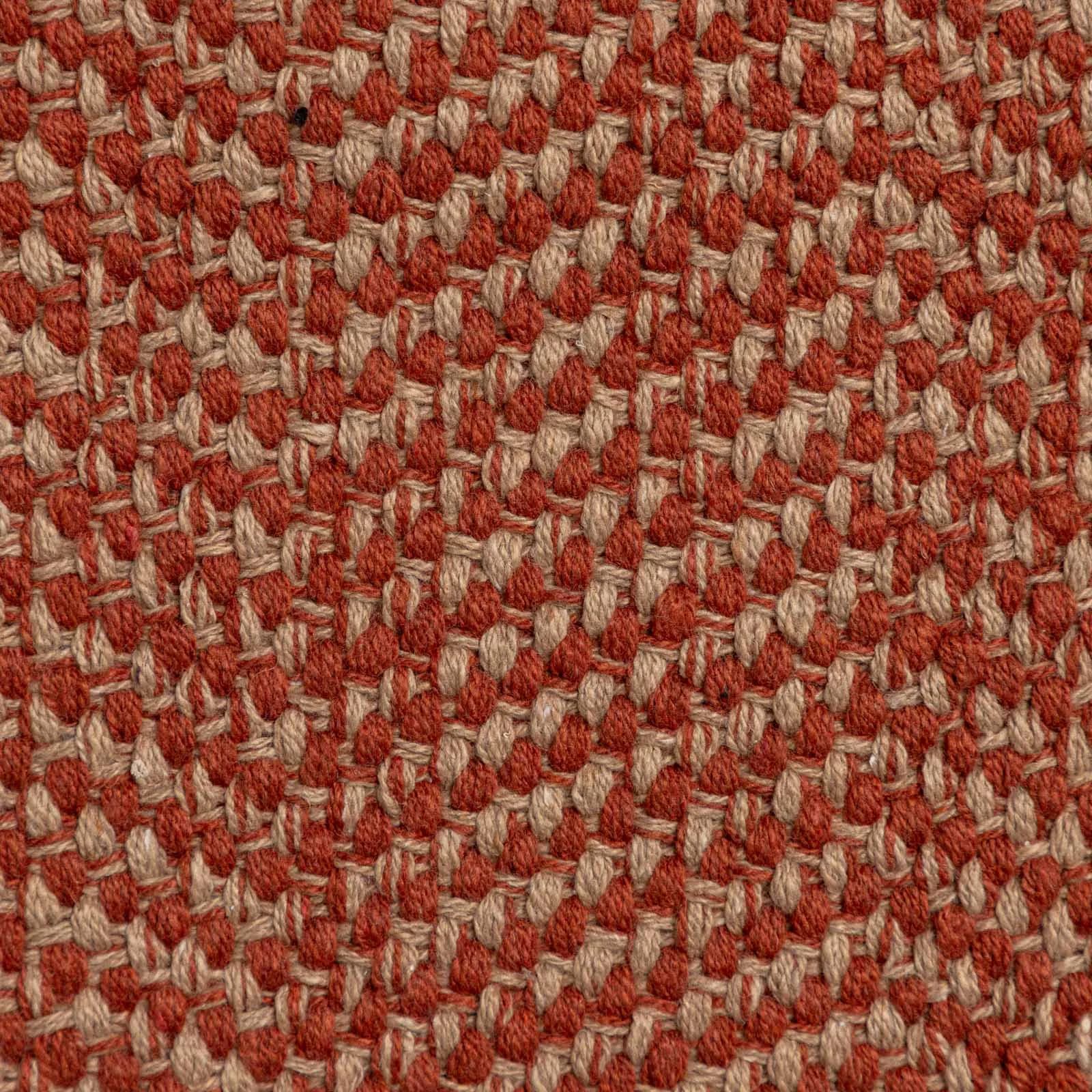 Tappeto 60x90 cm in cotone terracotta con frange