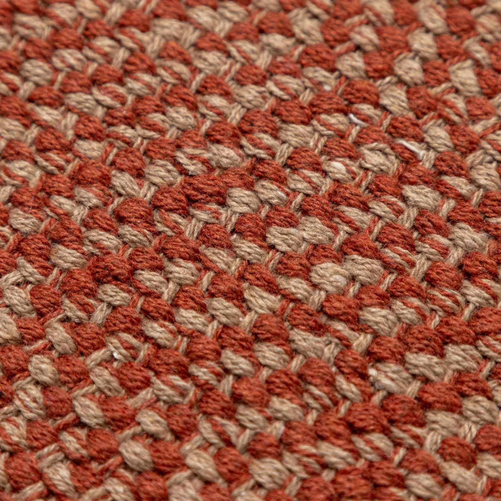 Tappeto 60x90 cm in cotone terracotta con frange