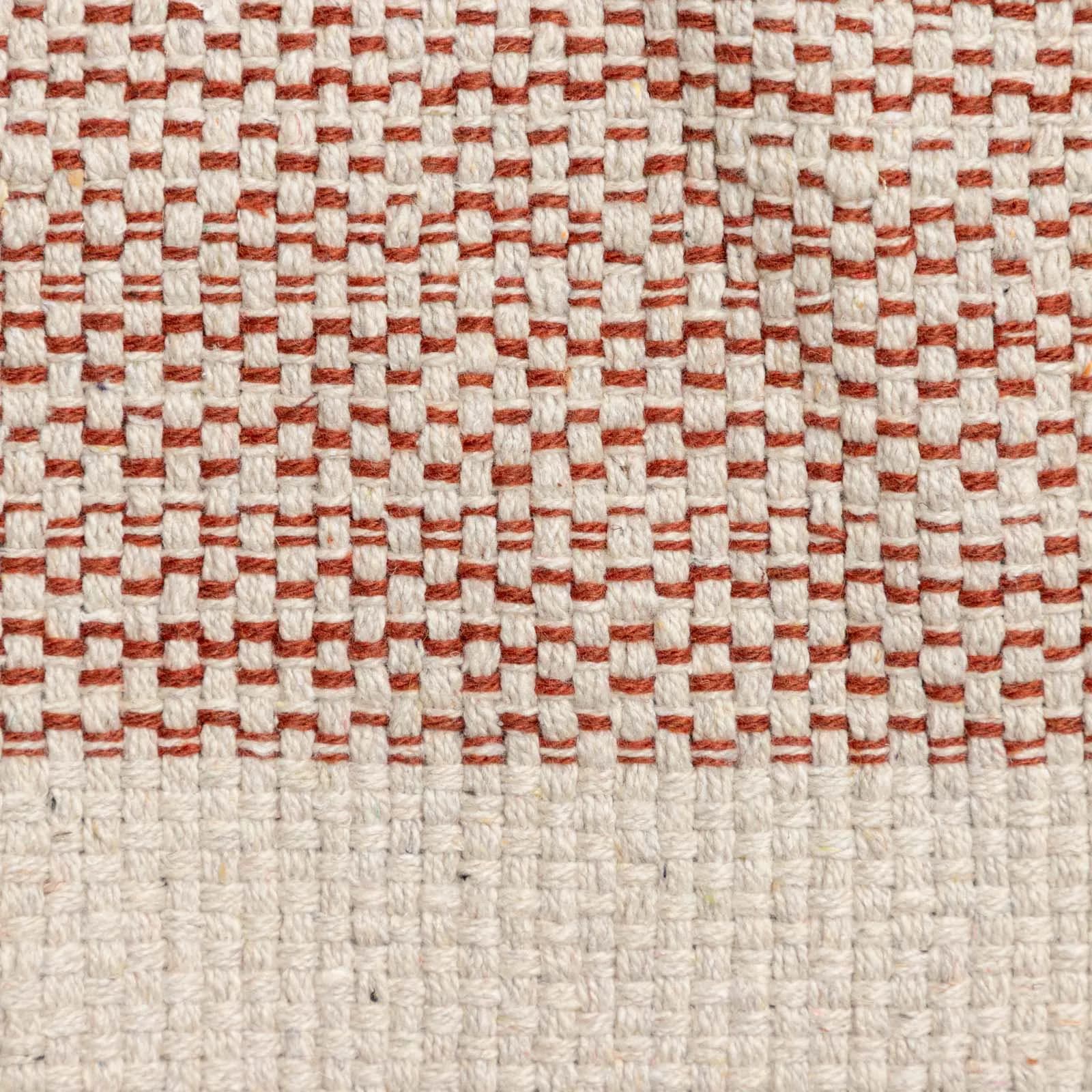 Tappeto 70x140 cm in cotone naturale e marrone con frange