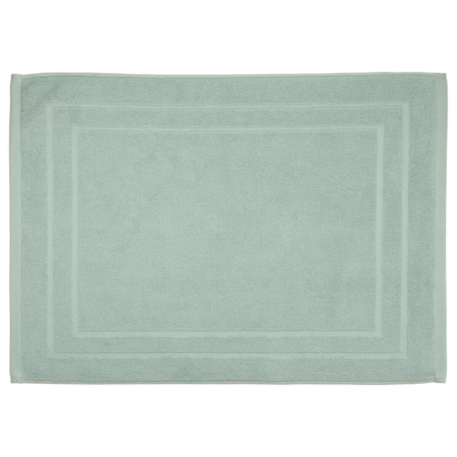 Tappeto da bagno 50x70 cm in cotone verde celadon