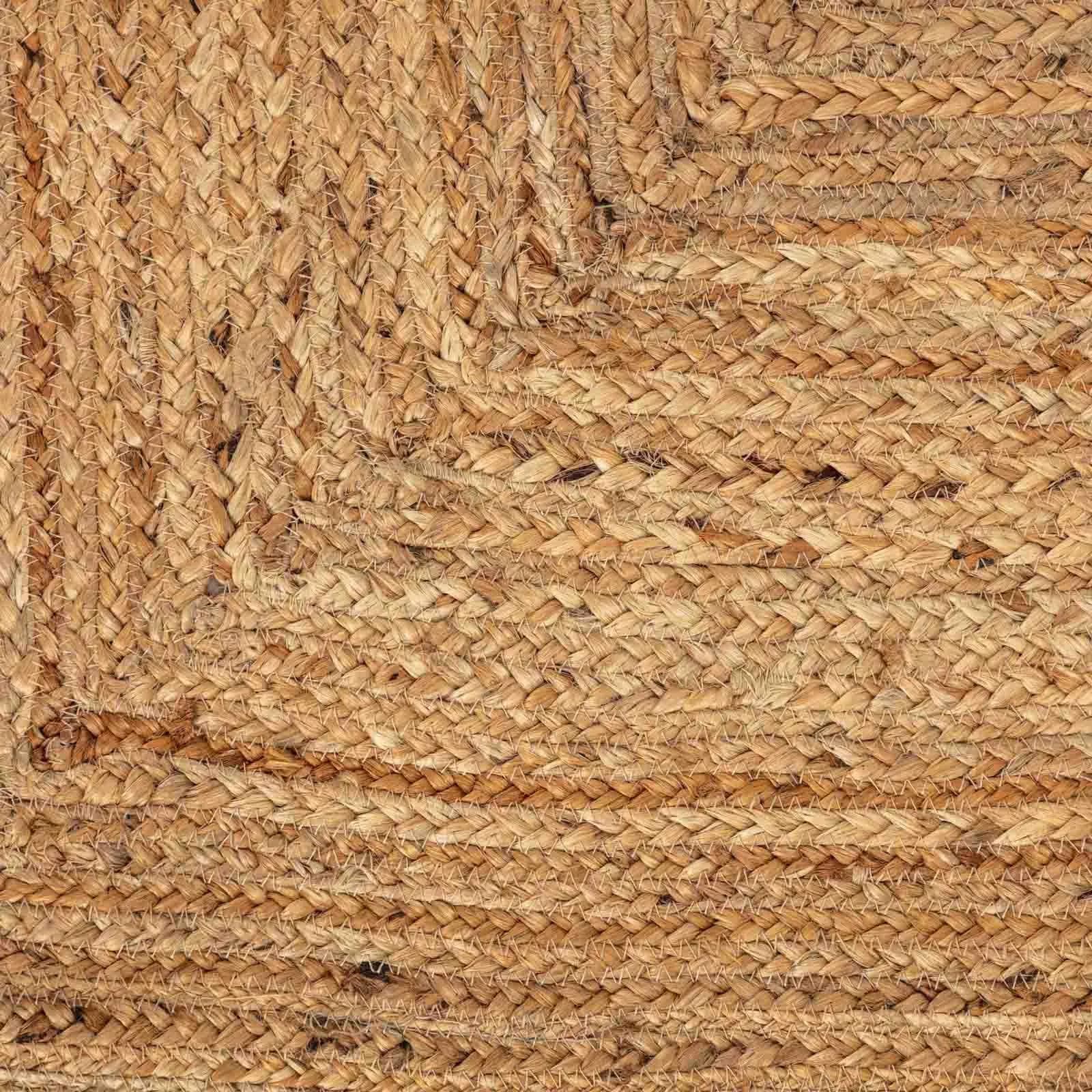 Tappeto da interni 200x300 cm in cotone nero e juta naturale