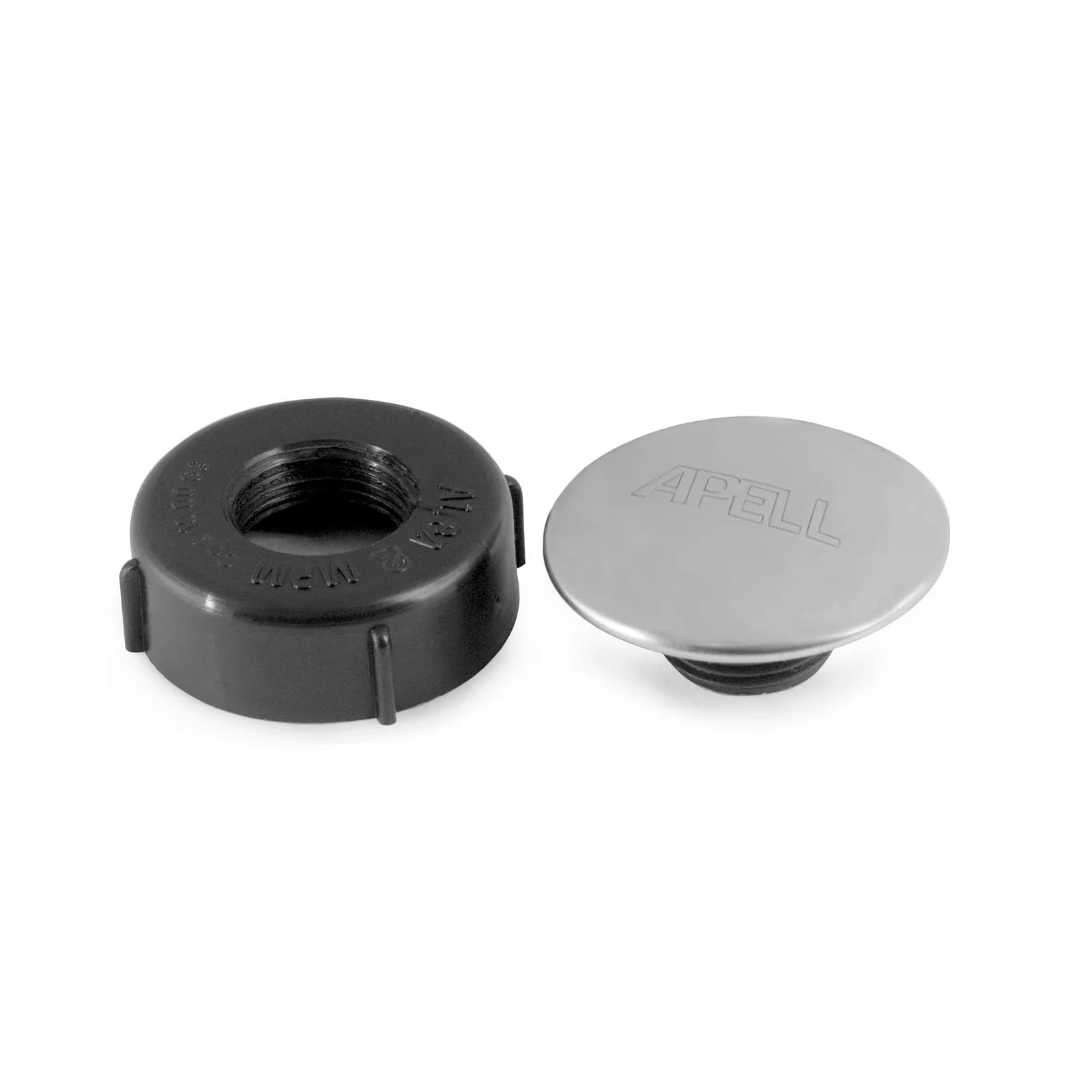 Tappo copriforo con logo per lavello cucina Apell in acciaio inox 4,5 cm