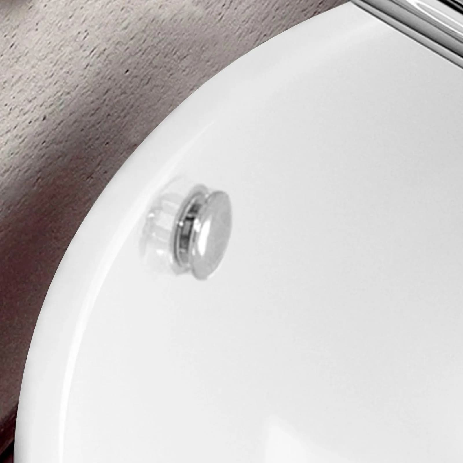 Ricambio tappo cromato per foro del troppopieno per lavabo da bagno