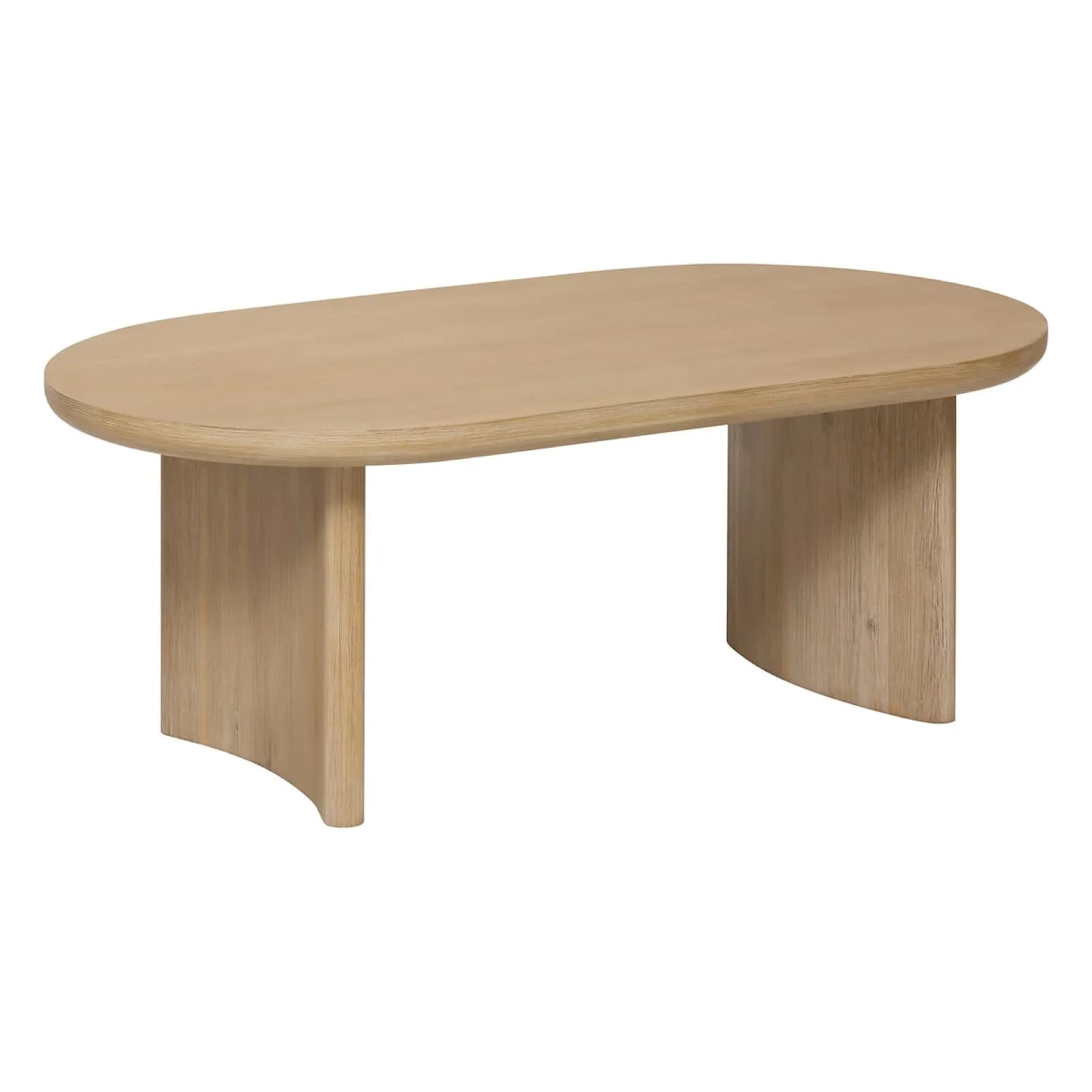 Tavolino 110x60 cm in legno di acacia naturale con gambe curve - Visby