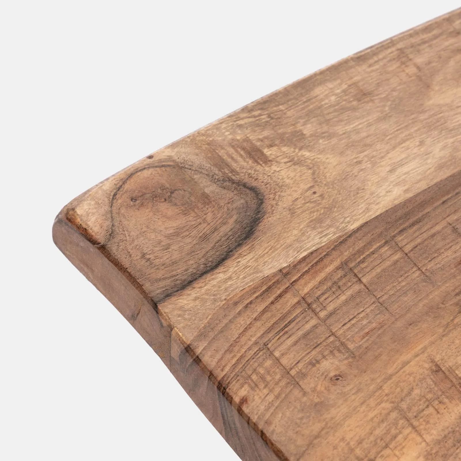 Tavolino 118x70 cm in legno di acacia con gambe nere - Freia Acacia