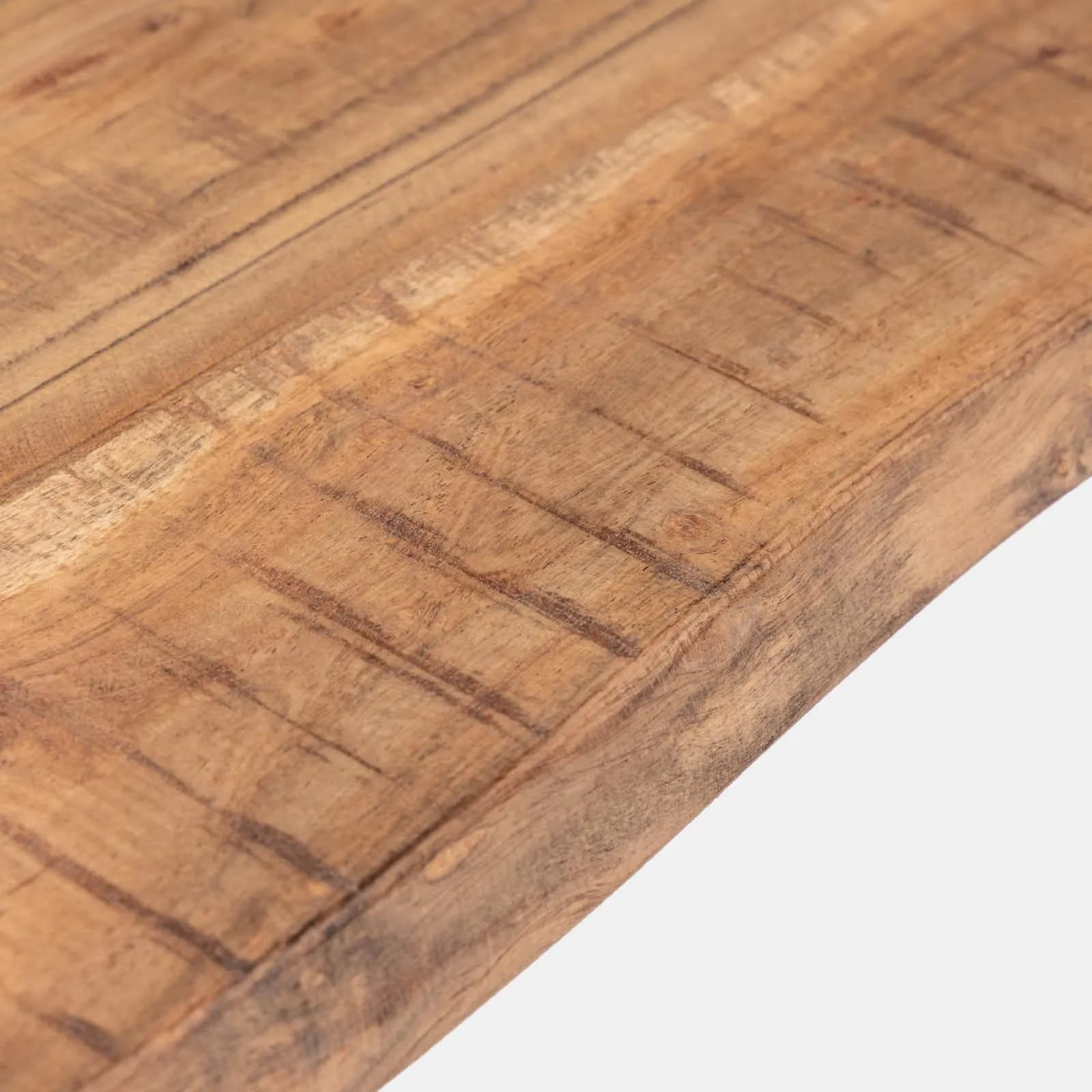 Tavolino 118x70 cm in legno di acacia con gambe nere - Freia Acacia