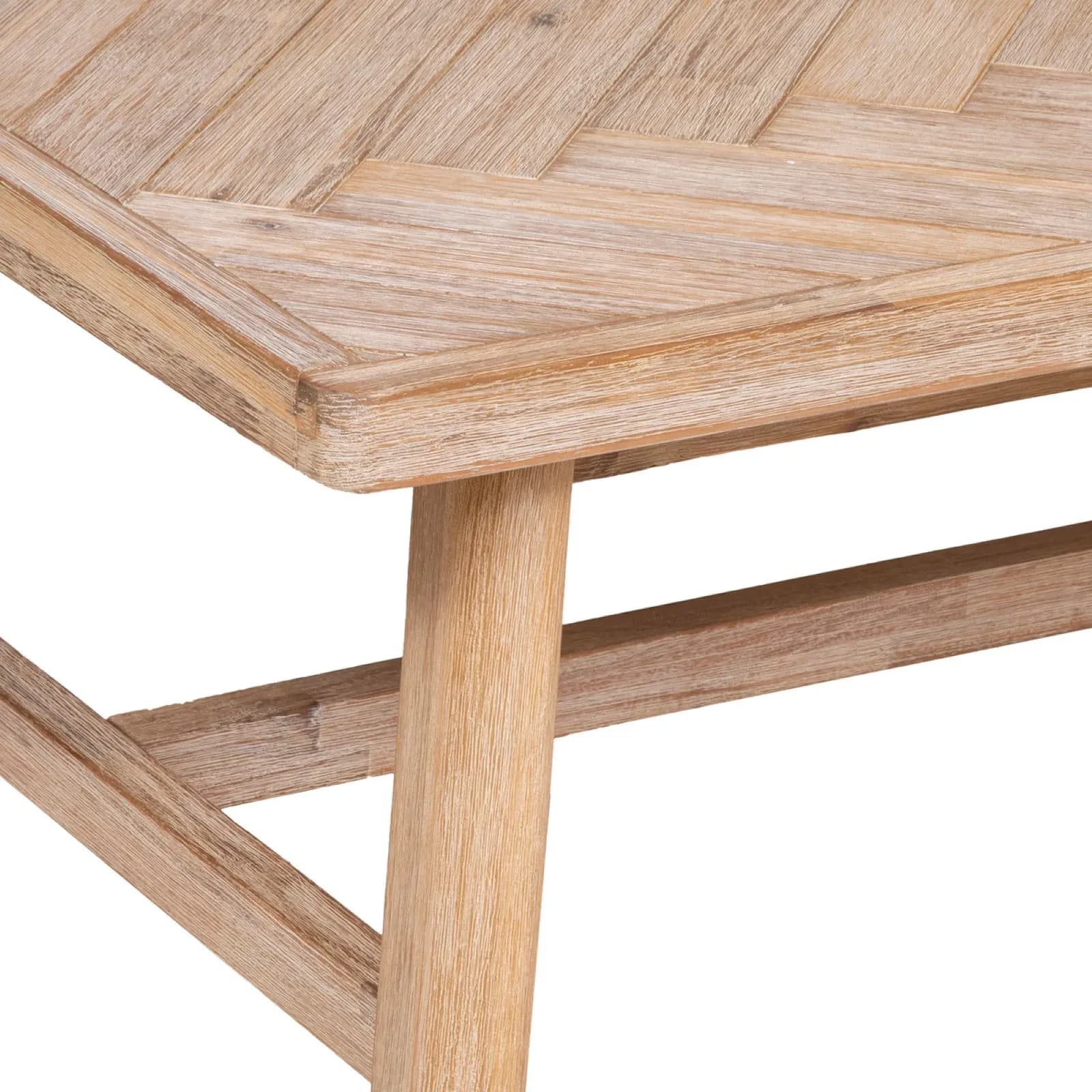 Tavolino 130x40h in legno di acacia parquet - Arianne