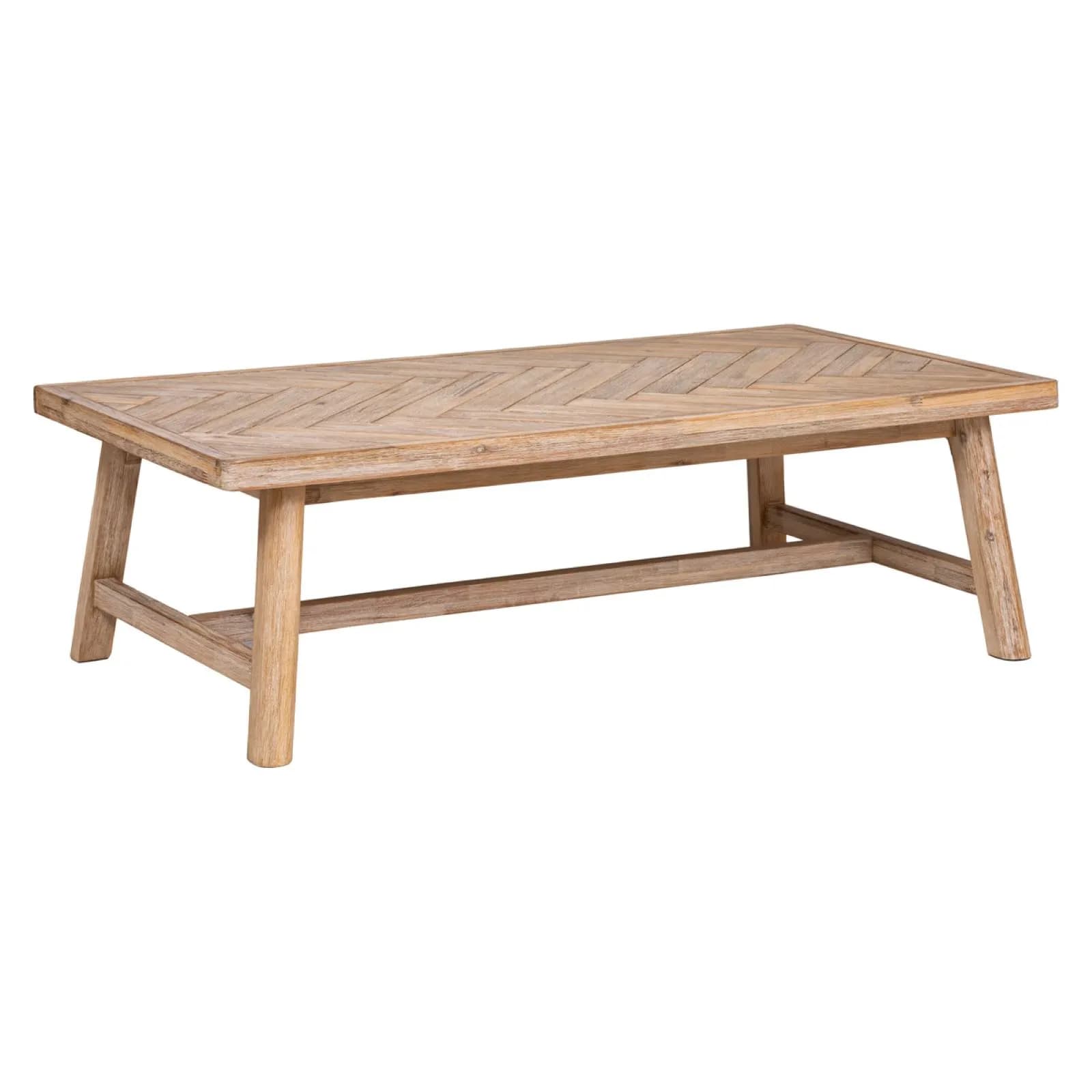 Tavolino 130x40h in legno di acacia parquet - Arianne