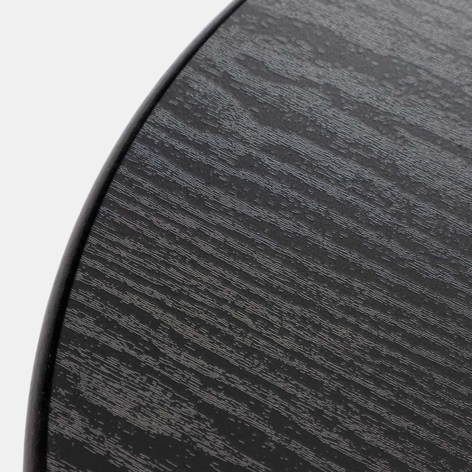 Tavolino rotondo 45 cm in metallo nero con piano contenitore - Snoop