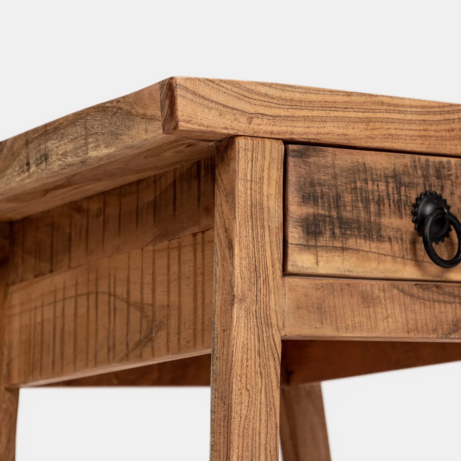 Tavolino 44x39 cm in legno di acacia con cassetto - Freia Acacia