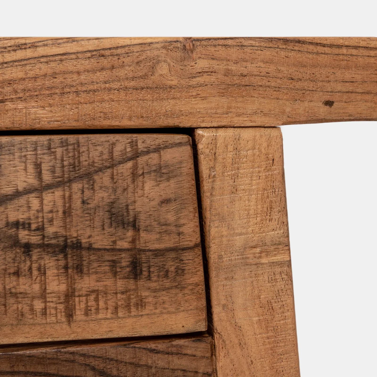 Tavolino 44x39 cm in legno di acacia con cassetto - Freia Acacia