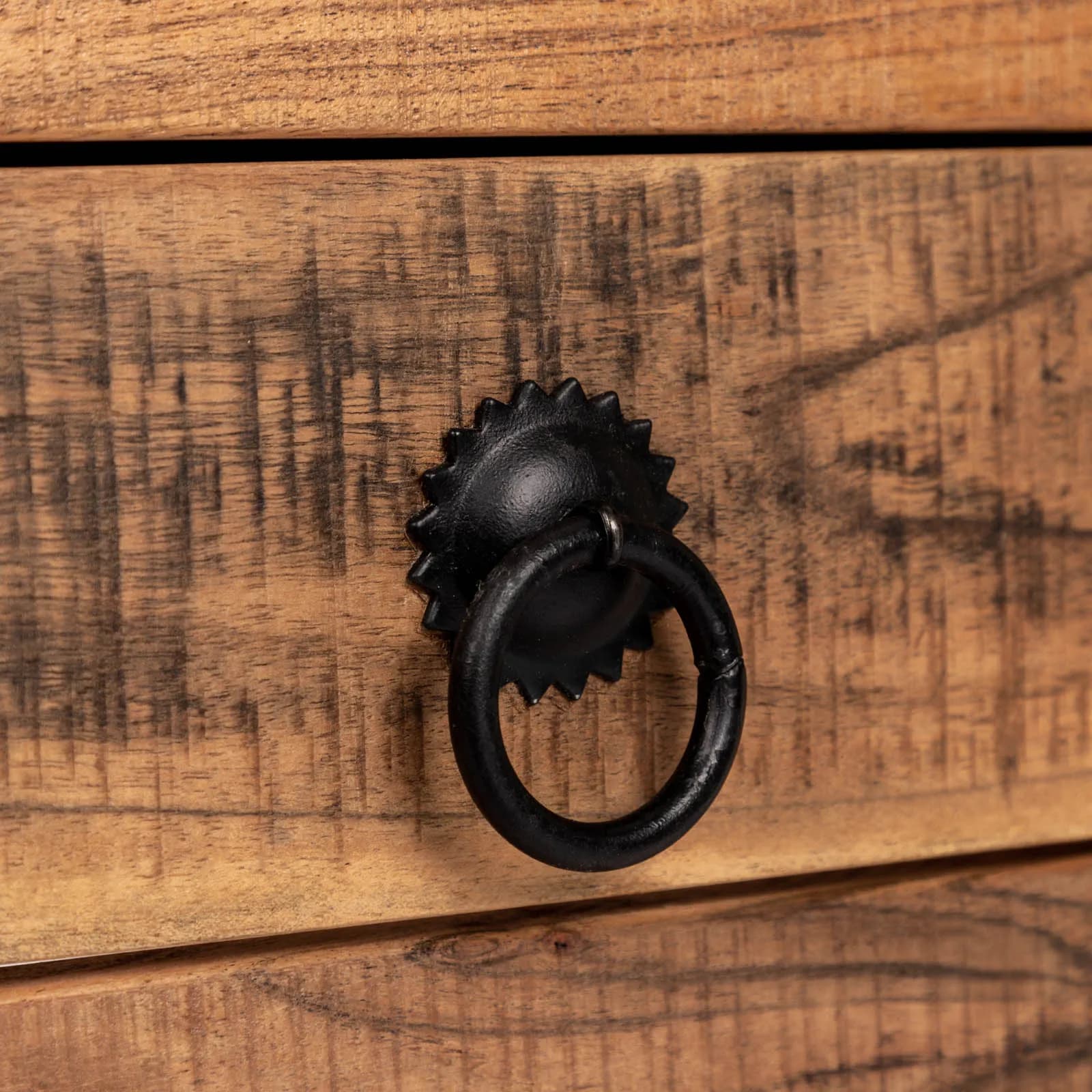 Tavolino 44x39 cm in legno di acacia con cassetto - Freia Acacia