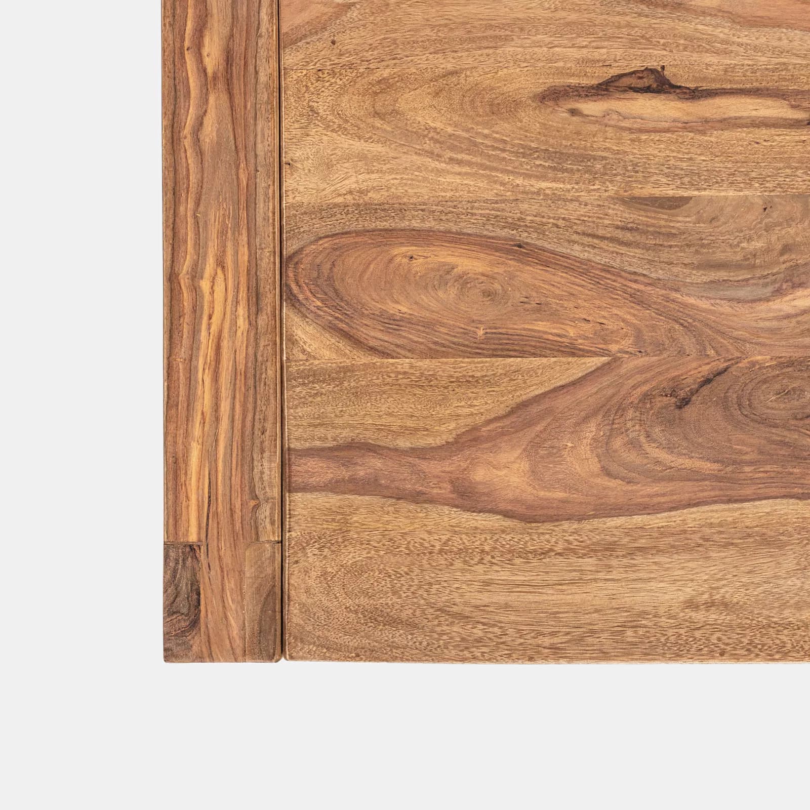 Tavolino 80 cm in legno con ripiano - Freia Sheesham