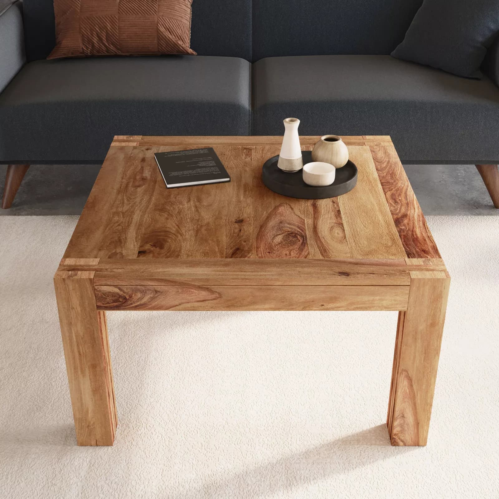 Tavolino 80x80 cm in legno - Freia Sheesham