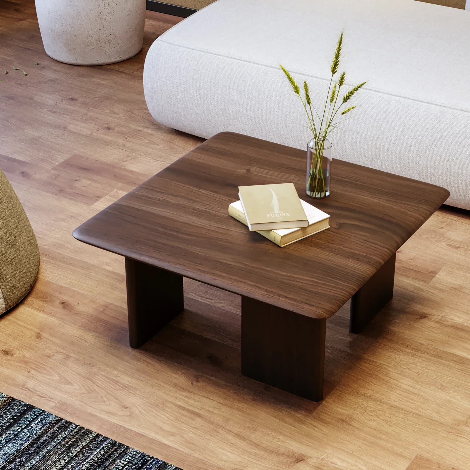 Tavolino 80x80 cm effetto noce - Osbert