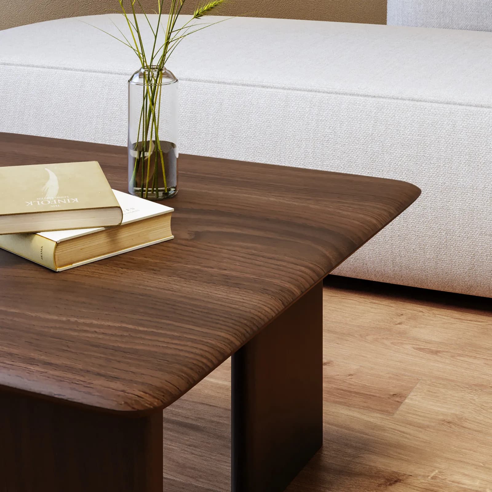 Tavolino 80x80 cm effetto noce - Osbert