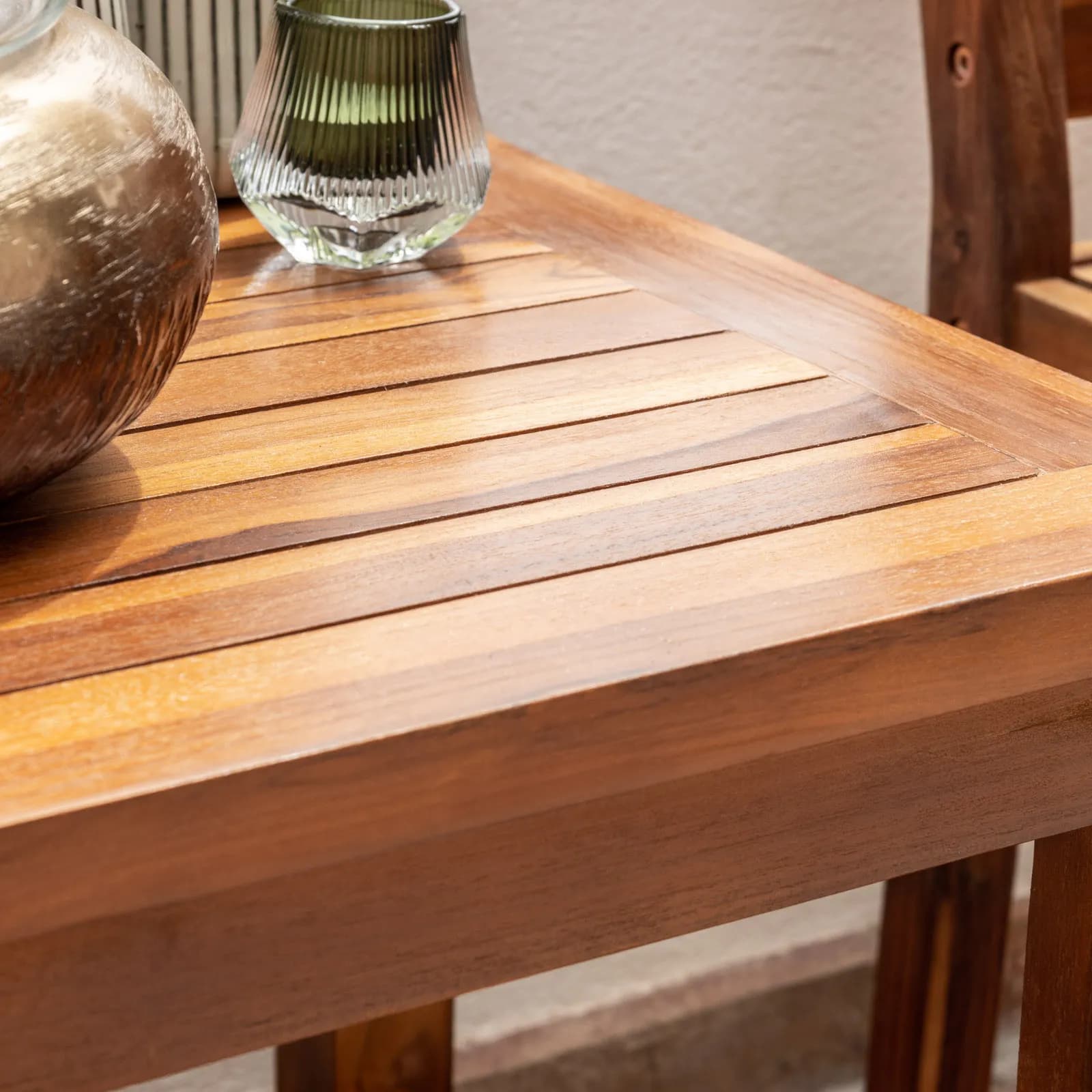 Tavolino da giardino 50x50 cm in legno teak - Louis
