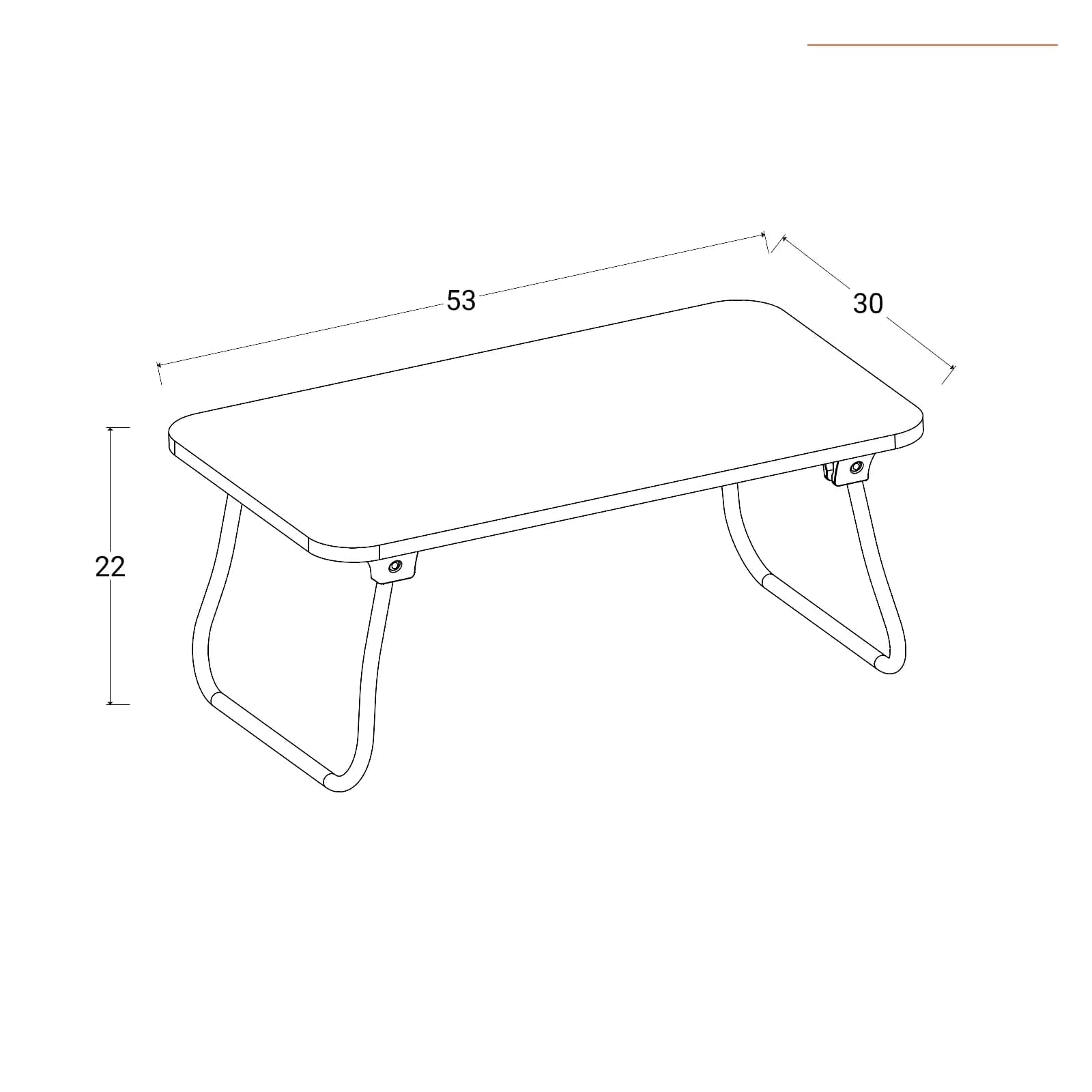 Tavolino pieghevole 53x30 cm effetto rovere moderno e acciaio nero - Tesay