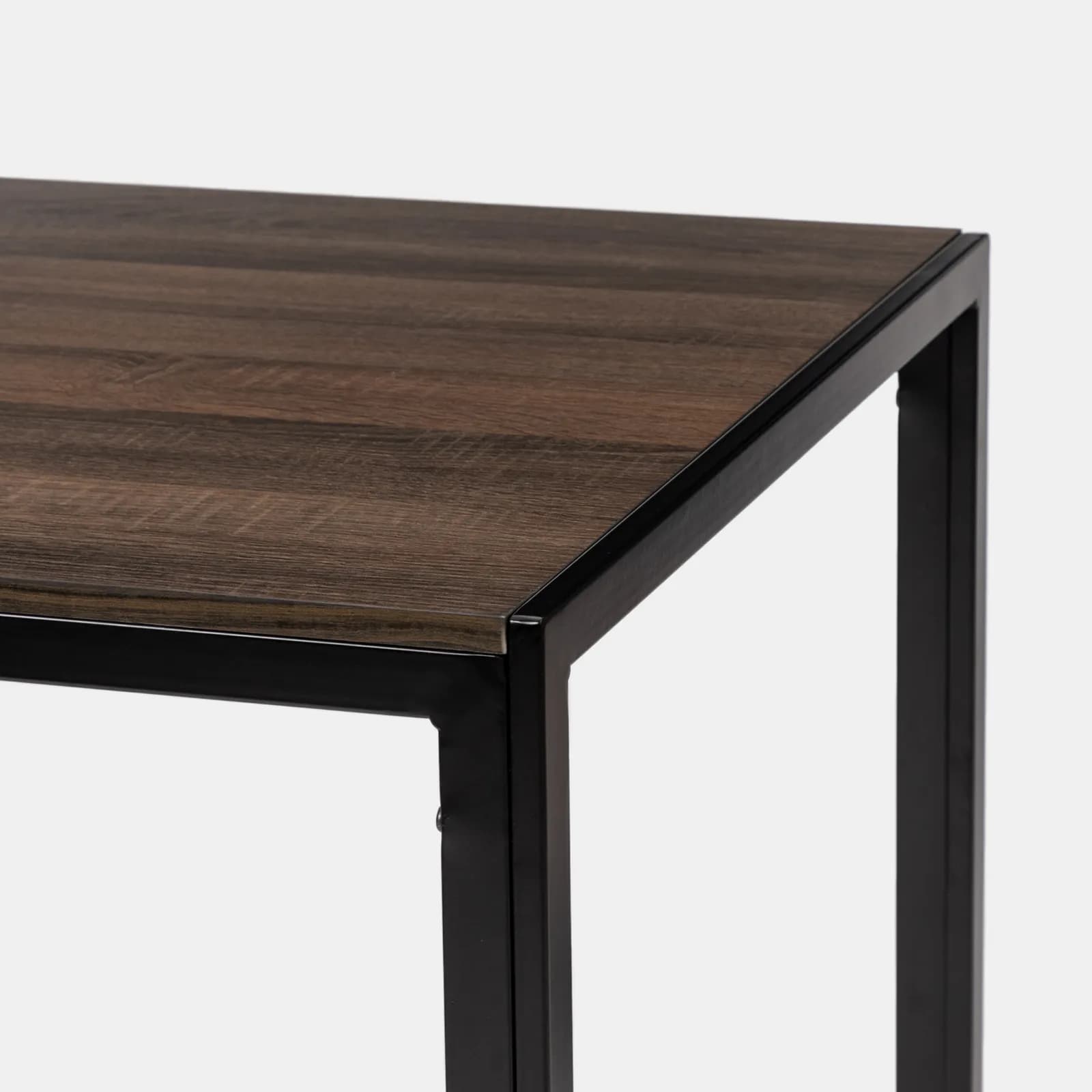Tavolo da pranzo 120x70 cm con top rovere scuro e gambe in metallo - Veredo