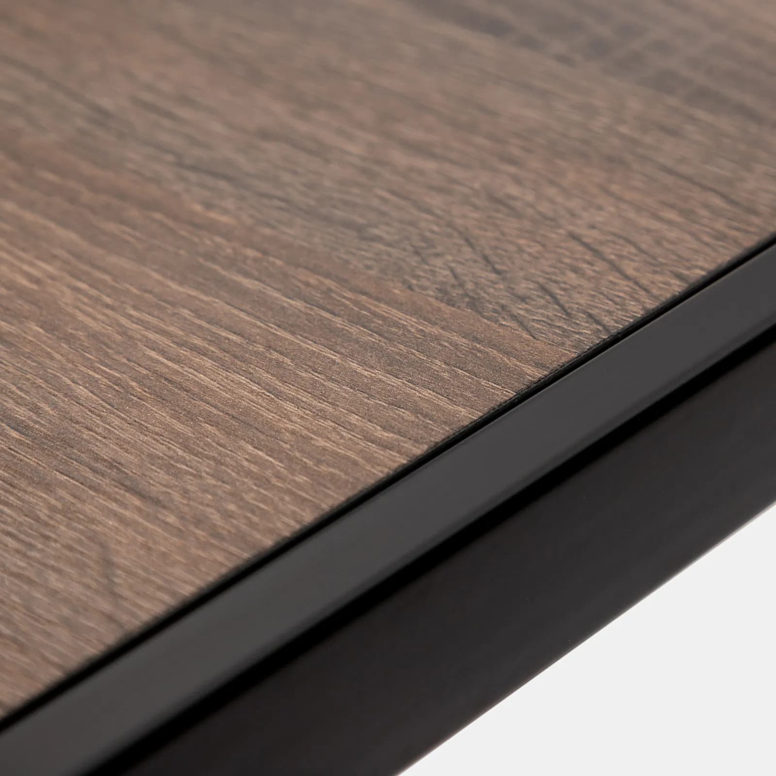 Tavolo da pranzo 120x70 cm con top rovere scuro e gambe in metallo - Veredo