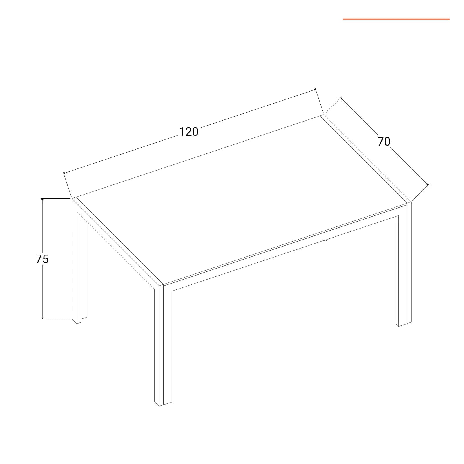 Tavolo da pranzo 120x70 cm con top rovere scuro e gambe in metallo - Veredo