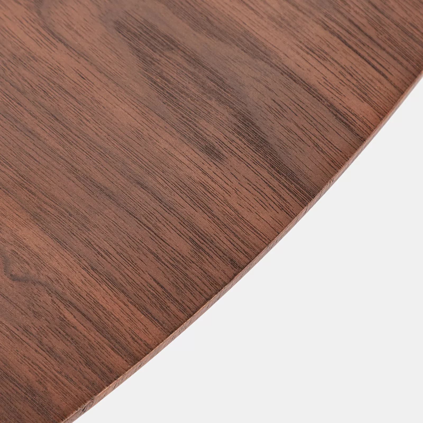 Tavolo da pranzo rotondo 120 cm effetto rovere e gambe in metallo nero - Trico