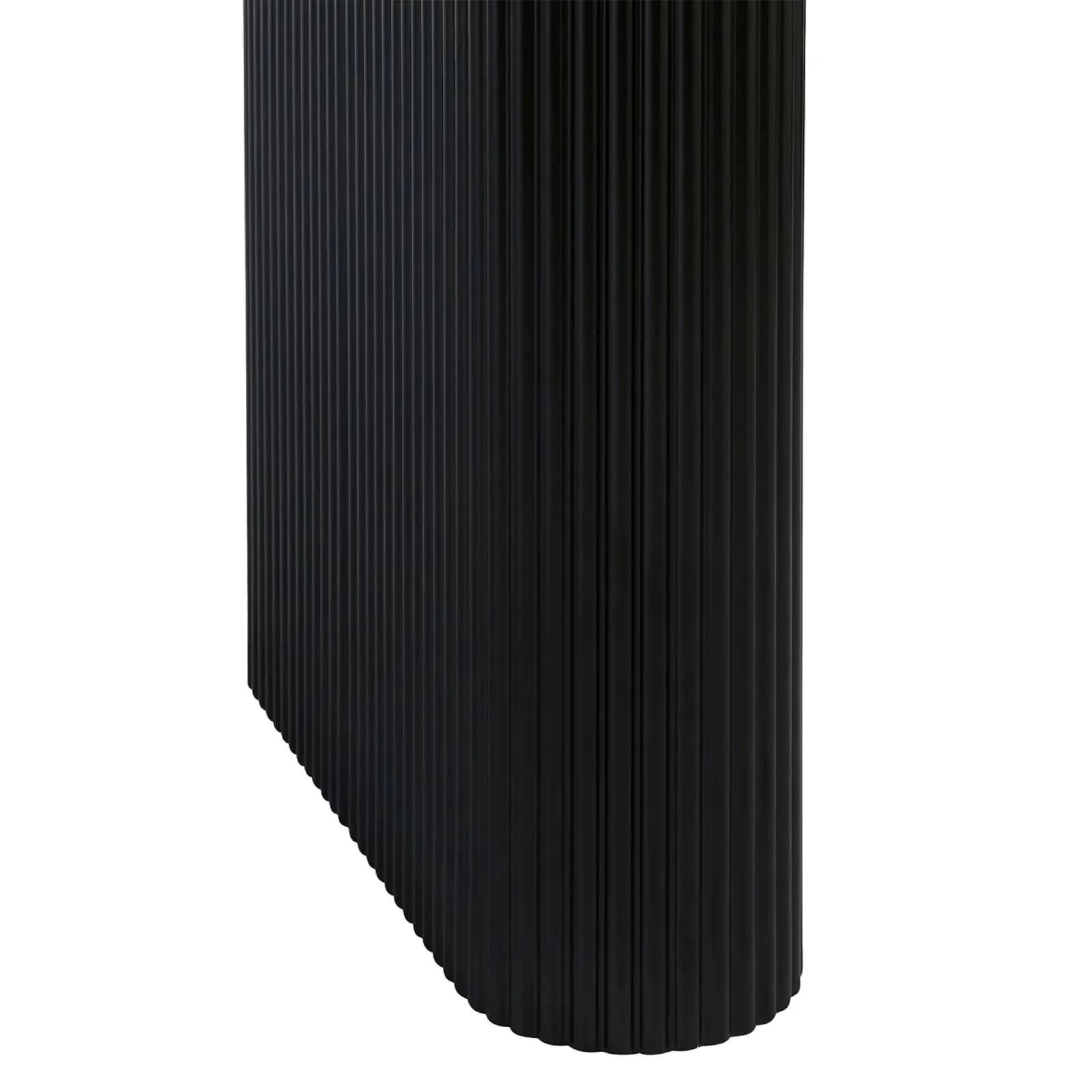 Tavolo 180x90 cm effetto legno nero e gambe cannettate - Kawah