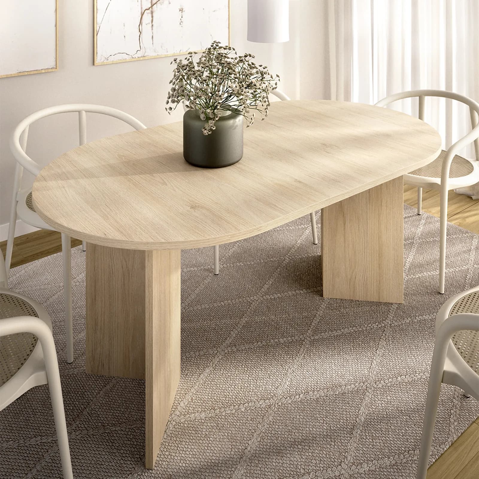 Tavolo allungabile 140-180x90 rovere naturale - Brienne
