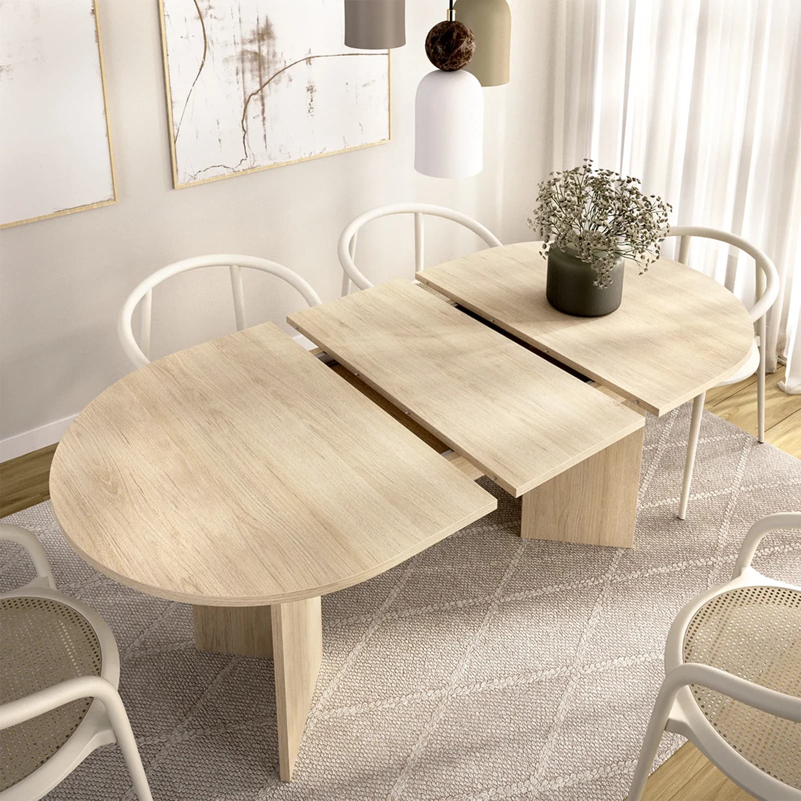 Tavolo allungabile 140-180x90 rovere naturale - Brienne