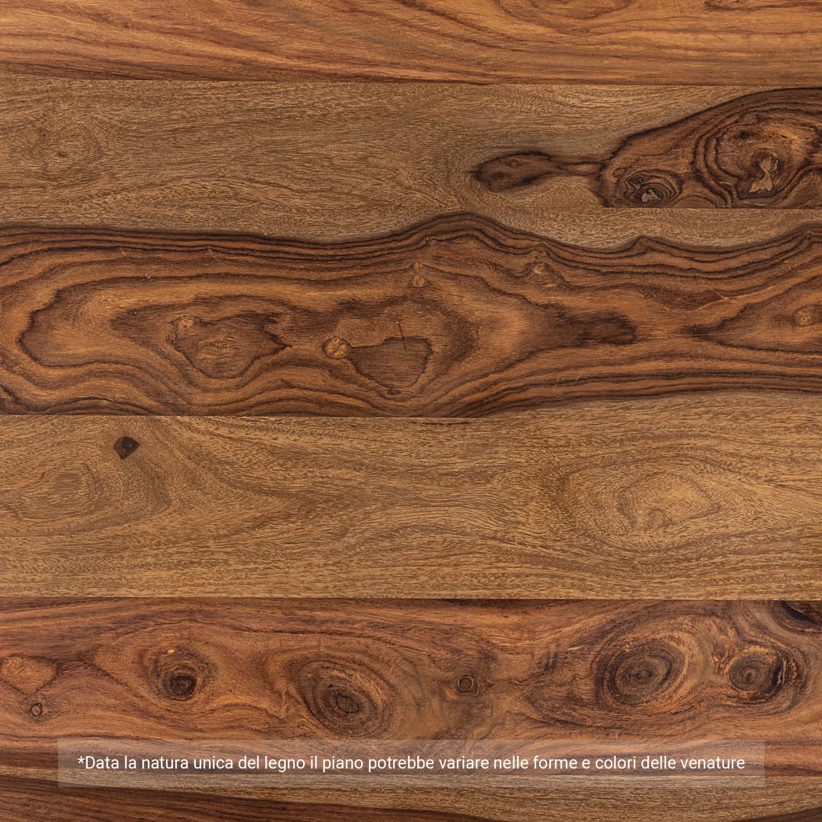 Tavolo allungabile 160-260x100 cm in legno sheesham - Freia Sheesham