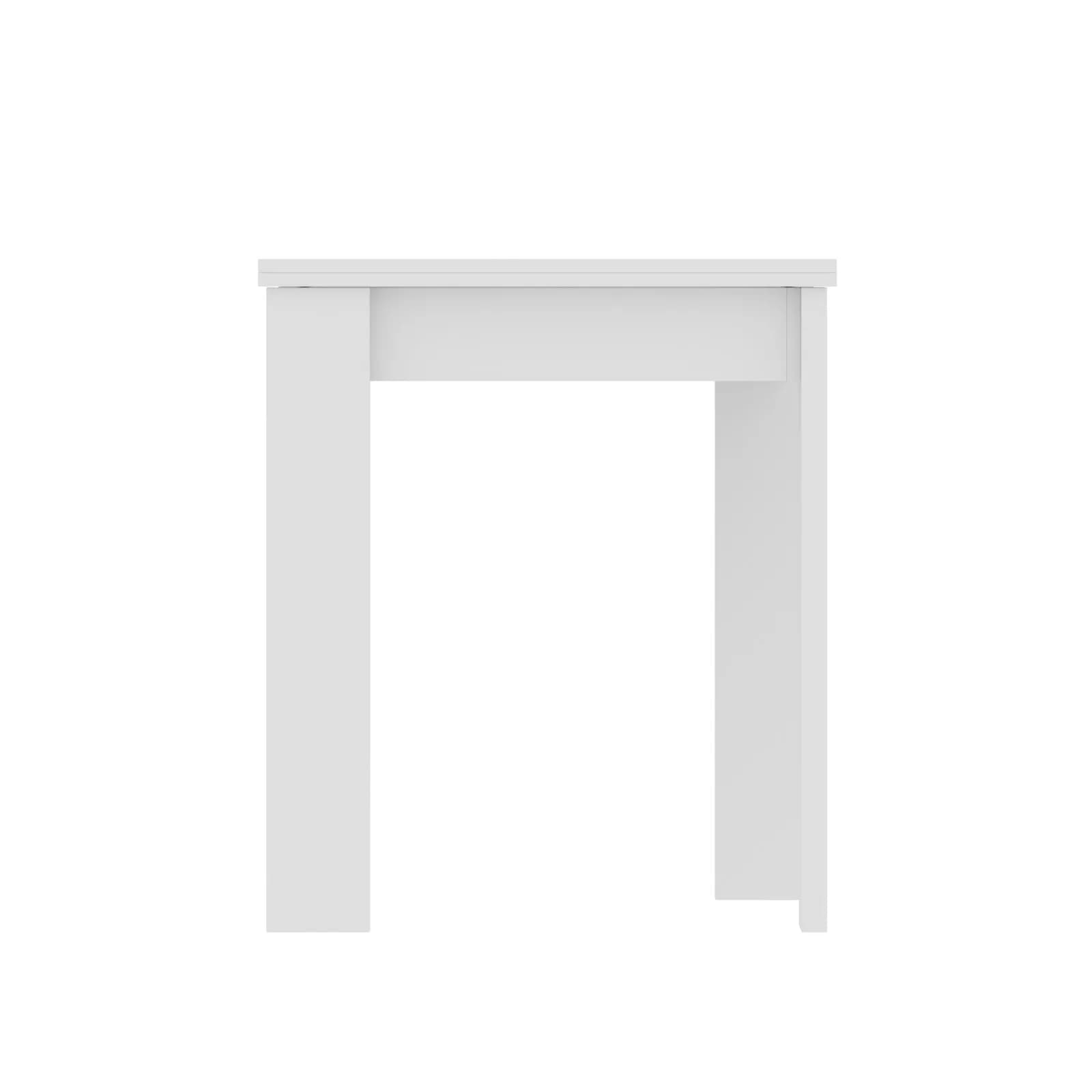 Tavolo allungabile 67-134x67 cm in legno bianco - Baki