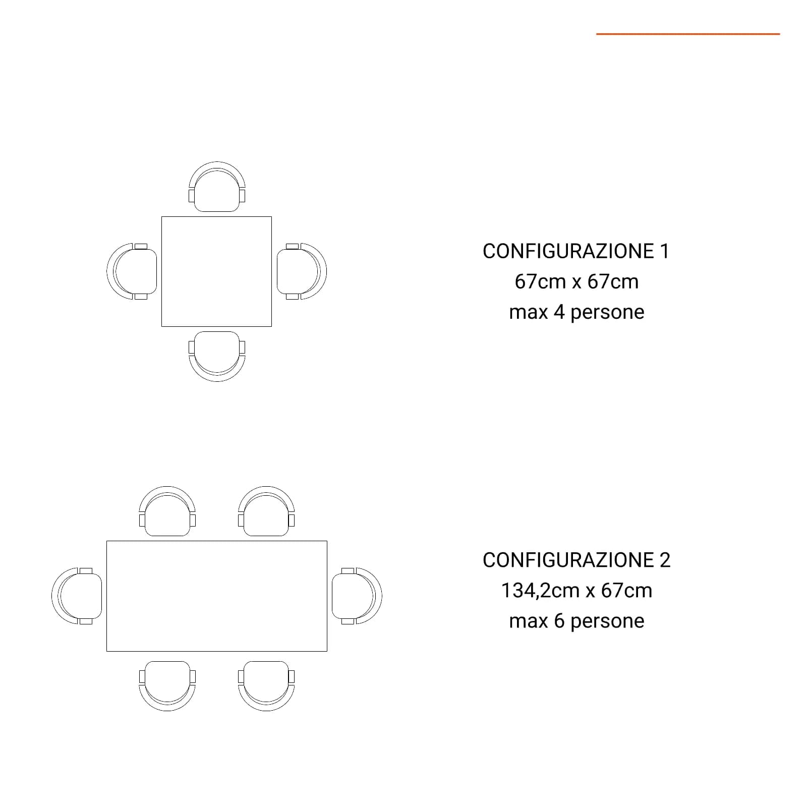 Tavolo allungabile 67-134x67 cm in legno bianco - Baki