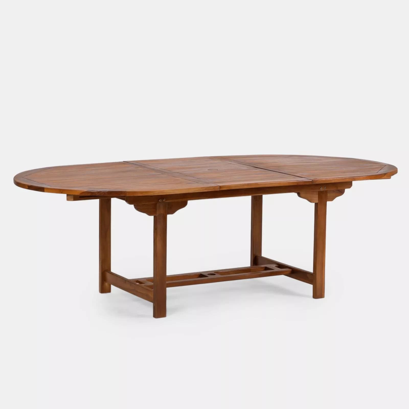 Tavolo da pranzo allungabile 180/240x120 cm in legno teak - Louis