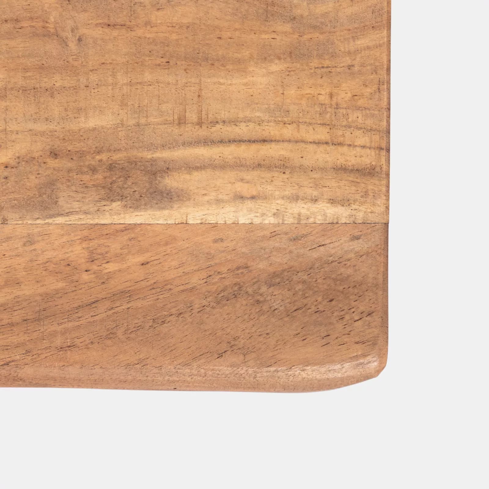 Tavolo da pranzo 160x90 cm con piano in legno di acacia 55 mm e gambe a croce in metallo nero - Freia Acacia
