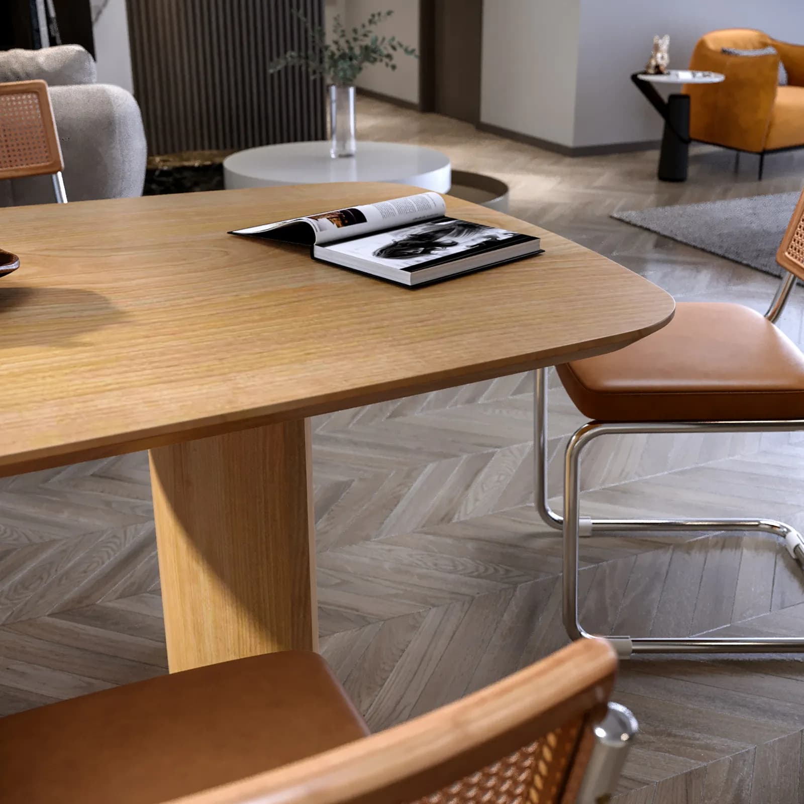 Tavolo da pranzo 240x100 cm effetto rovere chiaro - Atwood