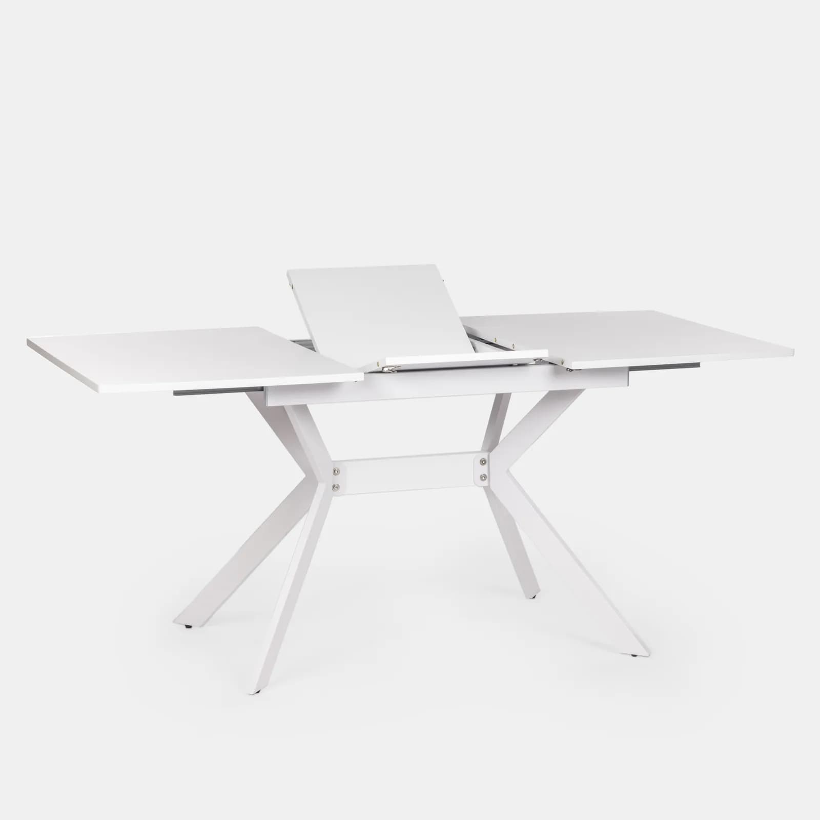 Tavolo da pranzo allungabile 120-160 x 80 cm in legno bianco - Nelson