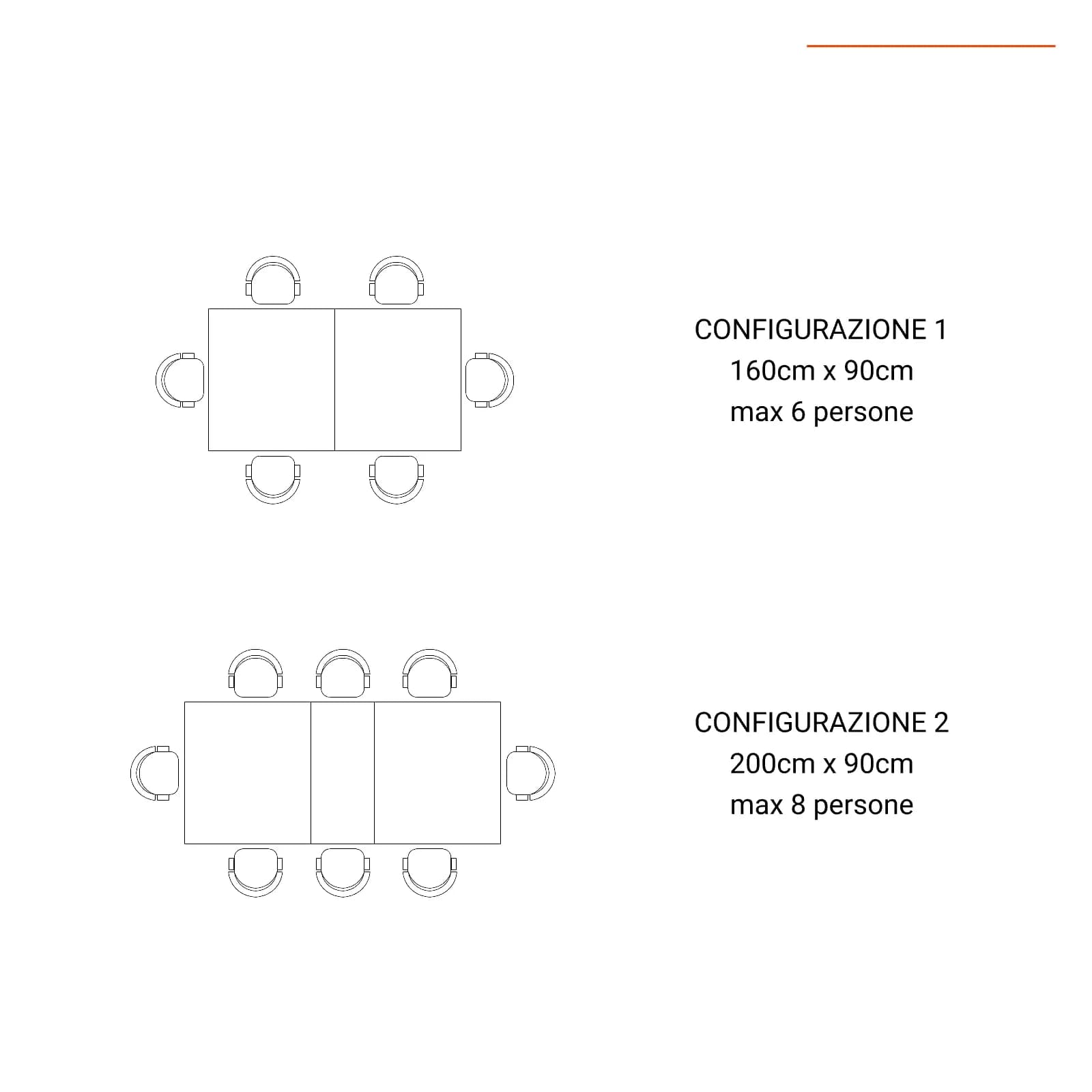 Tavolo da pranzo allungabile 160-200 x 90 cm bianco - Ariston